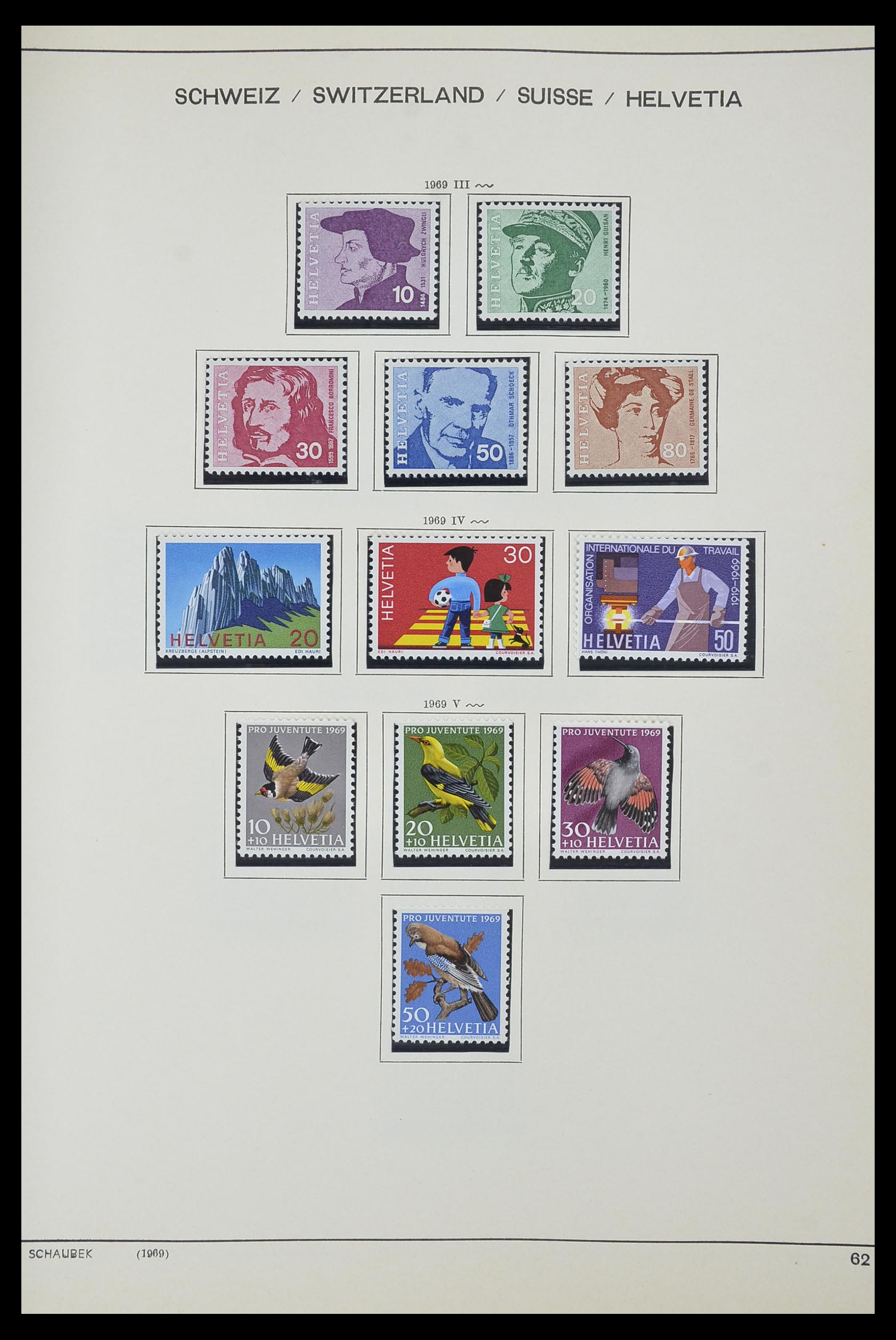 33601 048 - Stamp collection 33601 Switzerland 1854-1985.