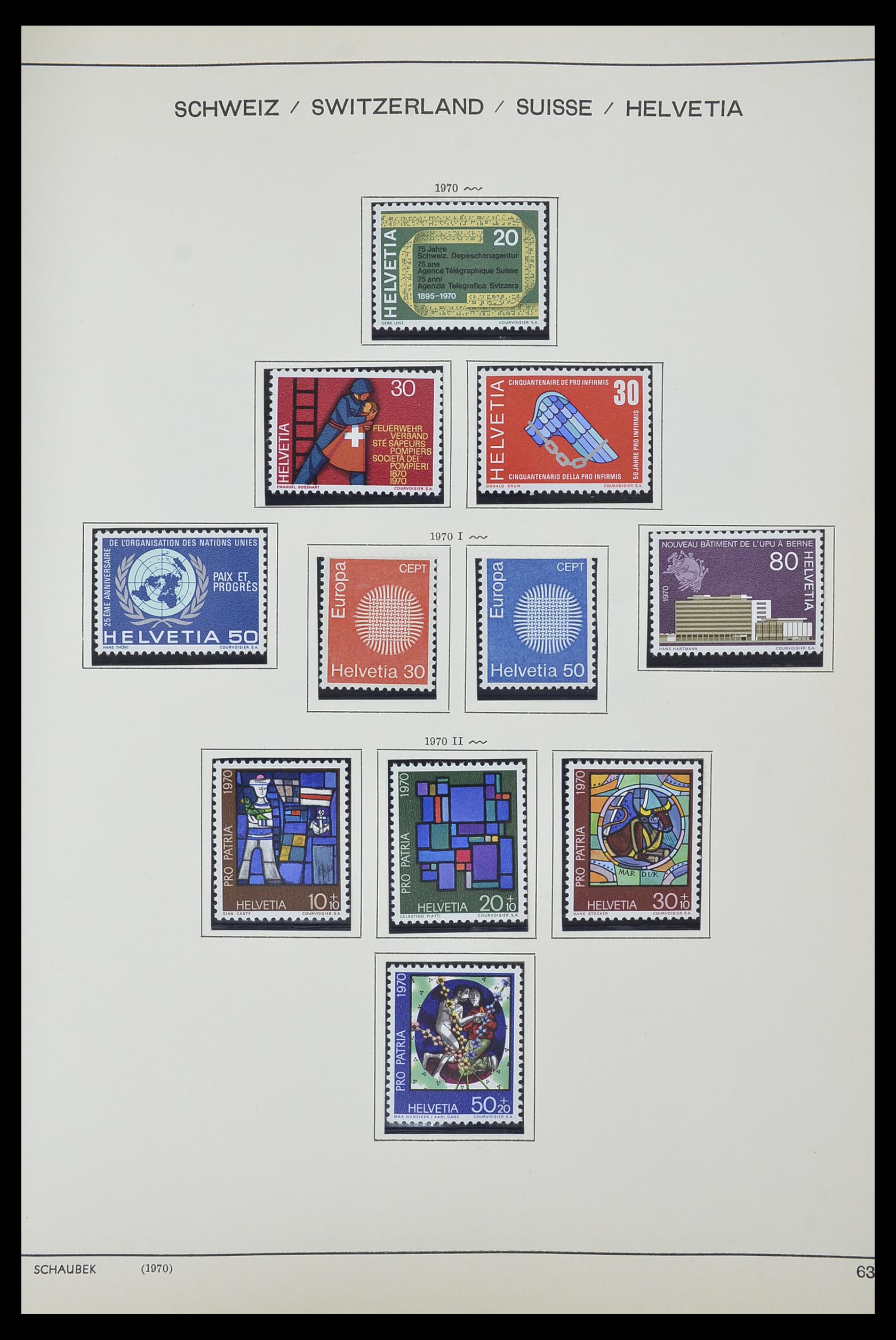 33601 049 - Stamp collection 33601 Switzerland 1854-1985.
