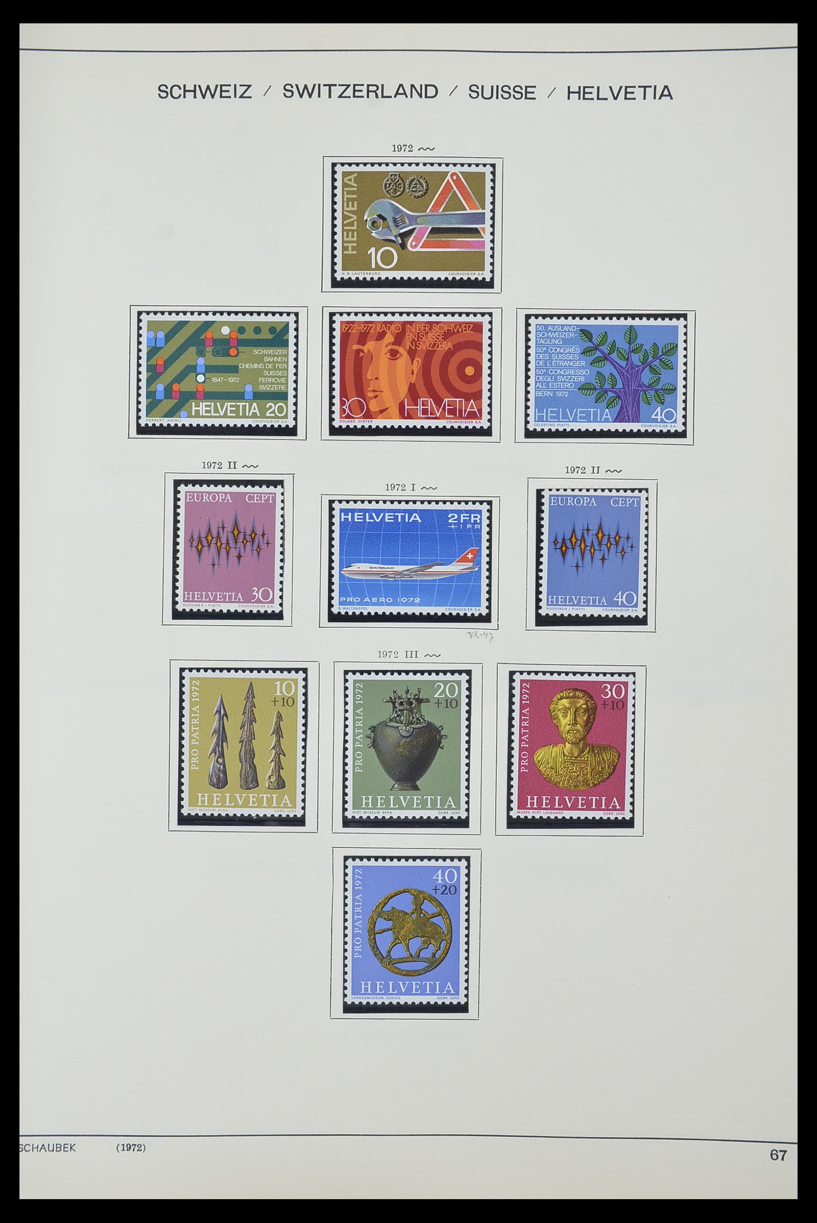 33601 053 - Stamp collection 33601 Switzerland 1854-1985.