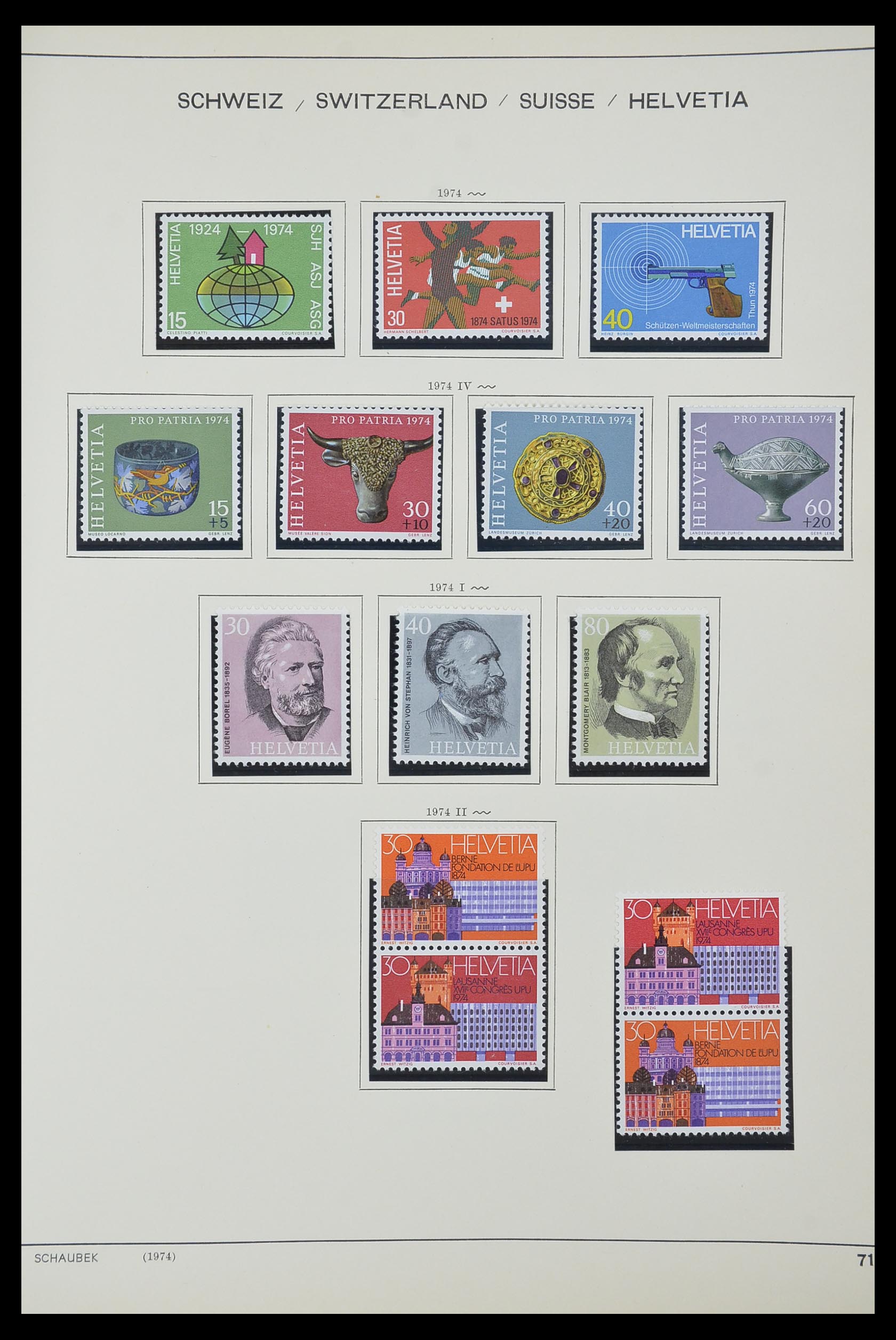 33601 057 - Stamp collection 33601 Switzerland 1854-1985.