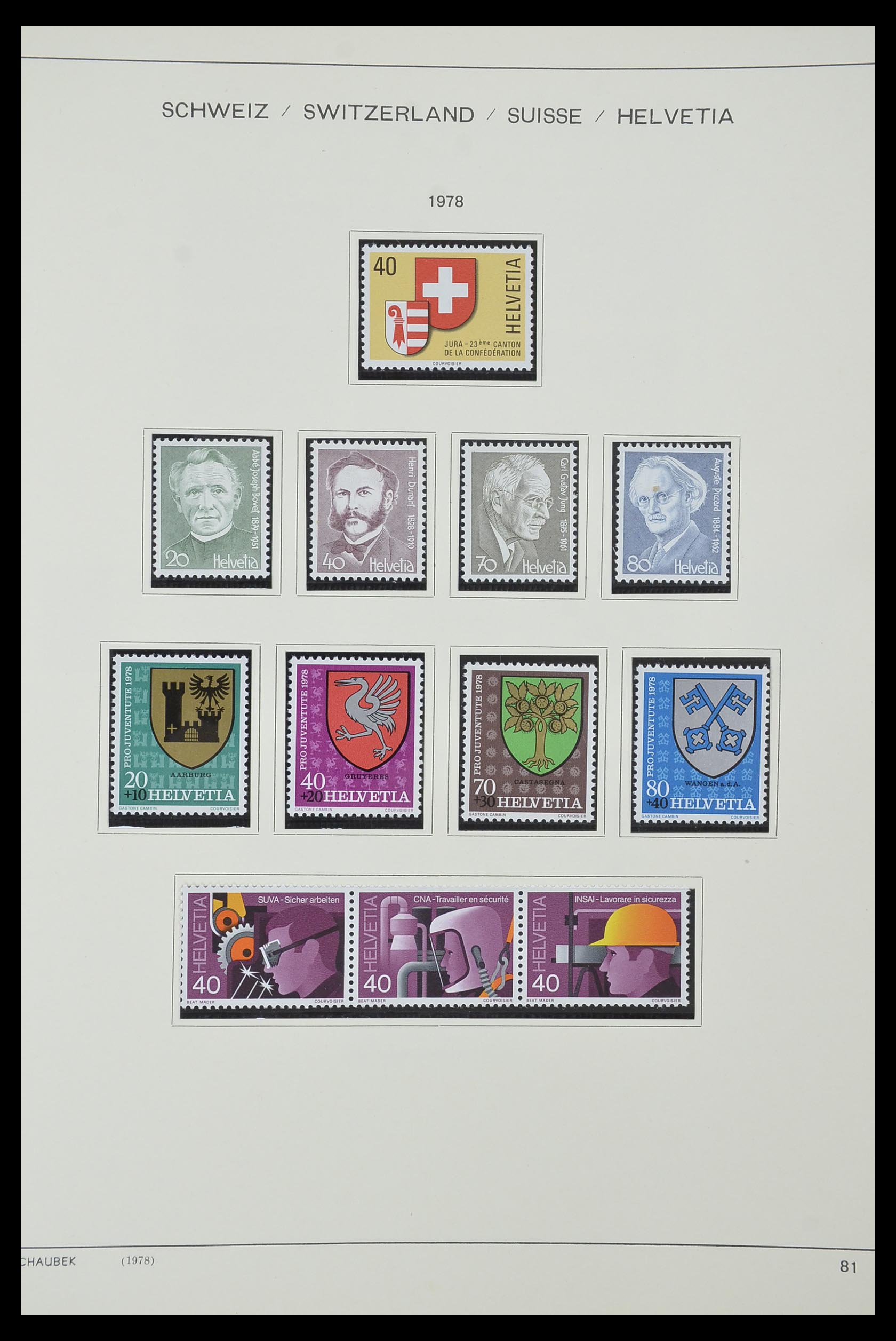 33601 068 - Stamp collection 33601 Switzerland 1854-1985.