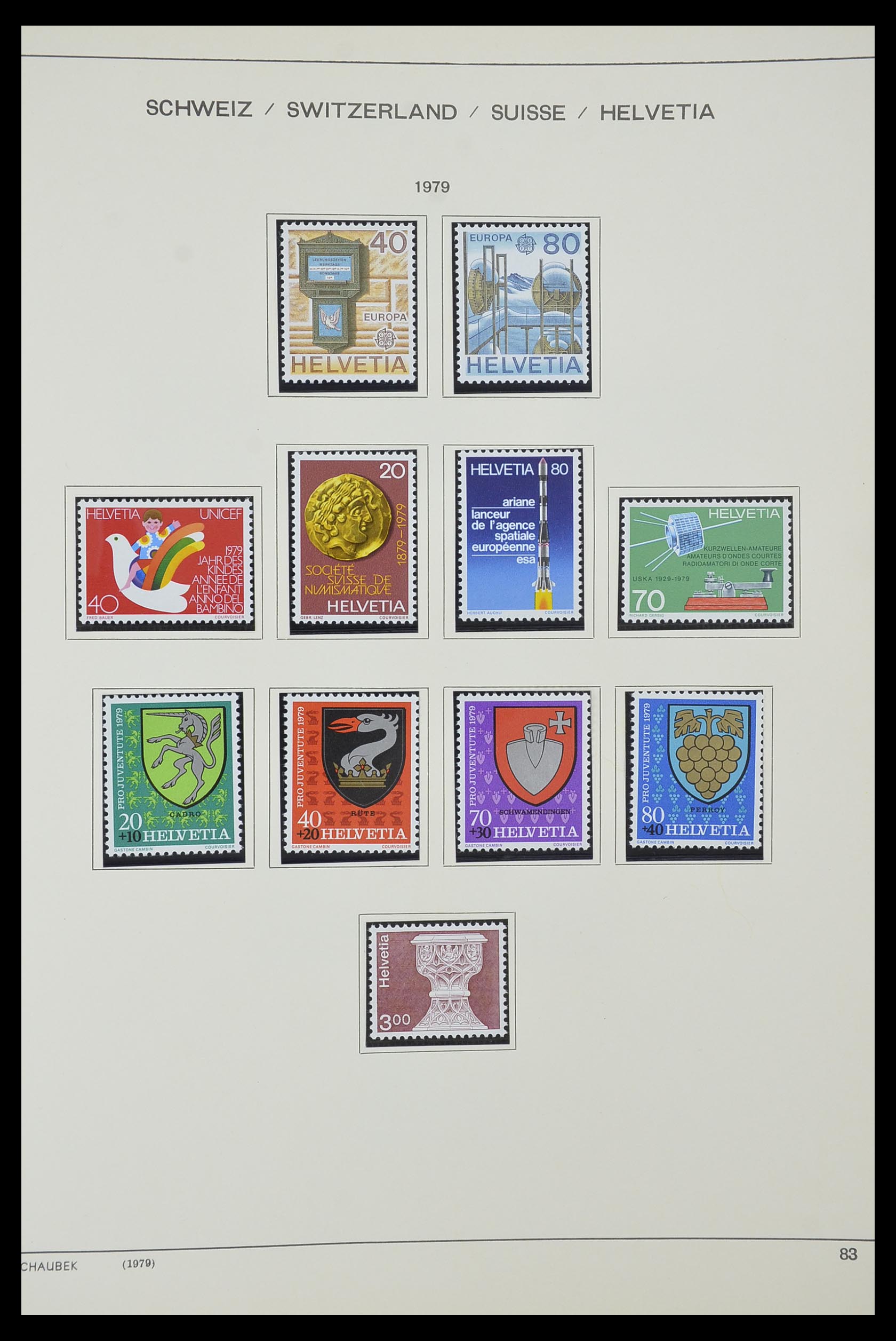 33601 071 - Stamp collection 33601 Switzerland 1854-1985.