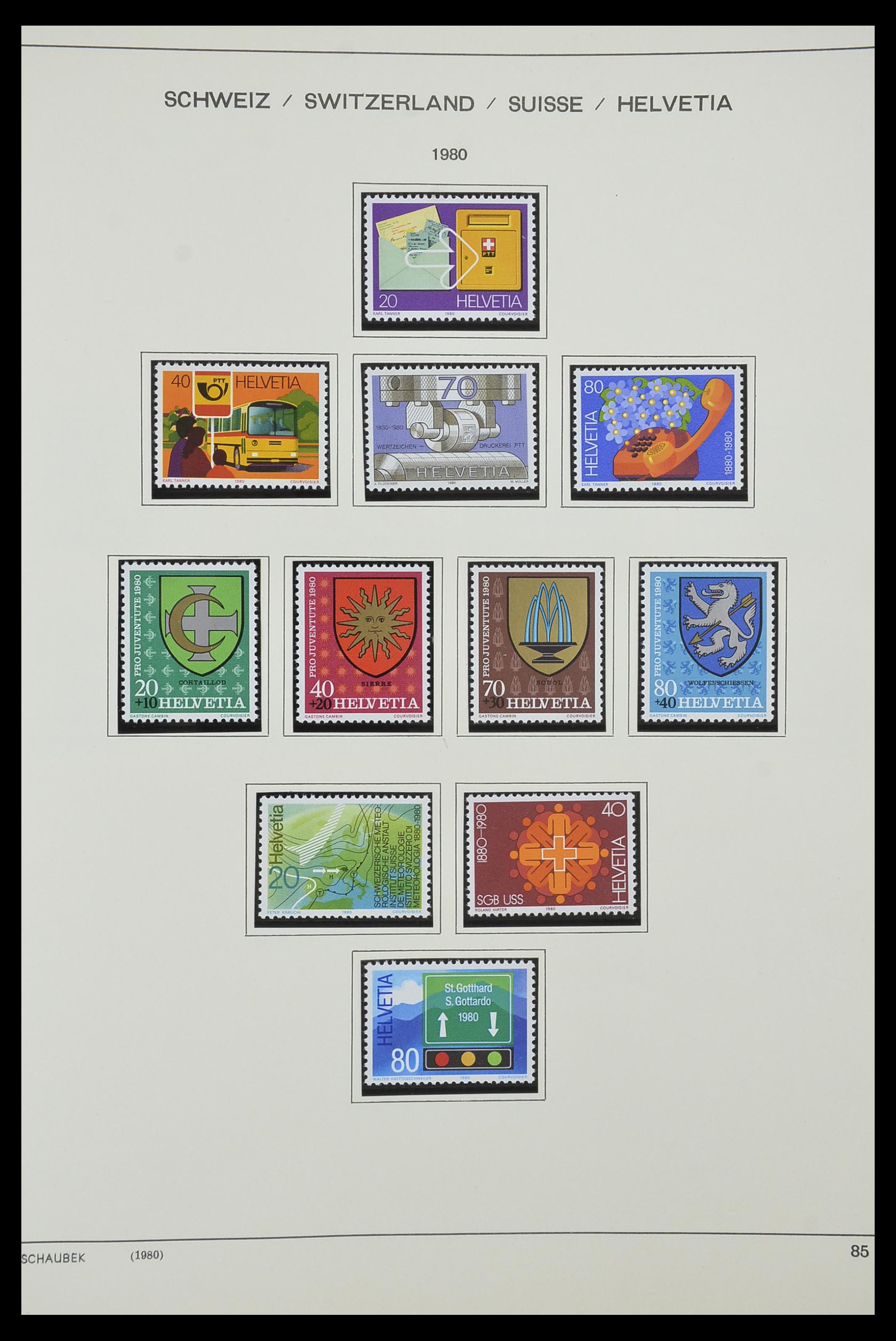33601 073 - Postzegelverzameling 33601 Zwitserland 1854-1985.