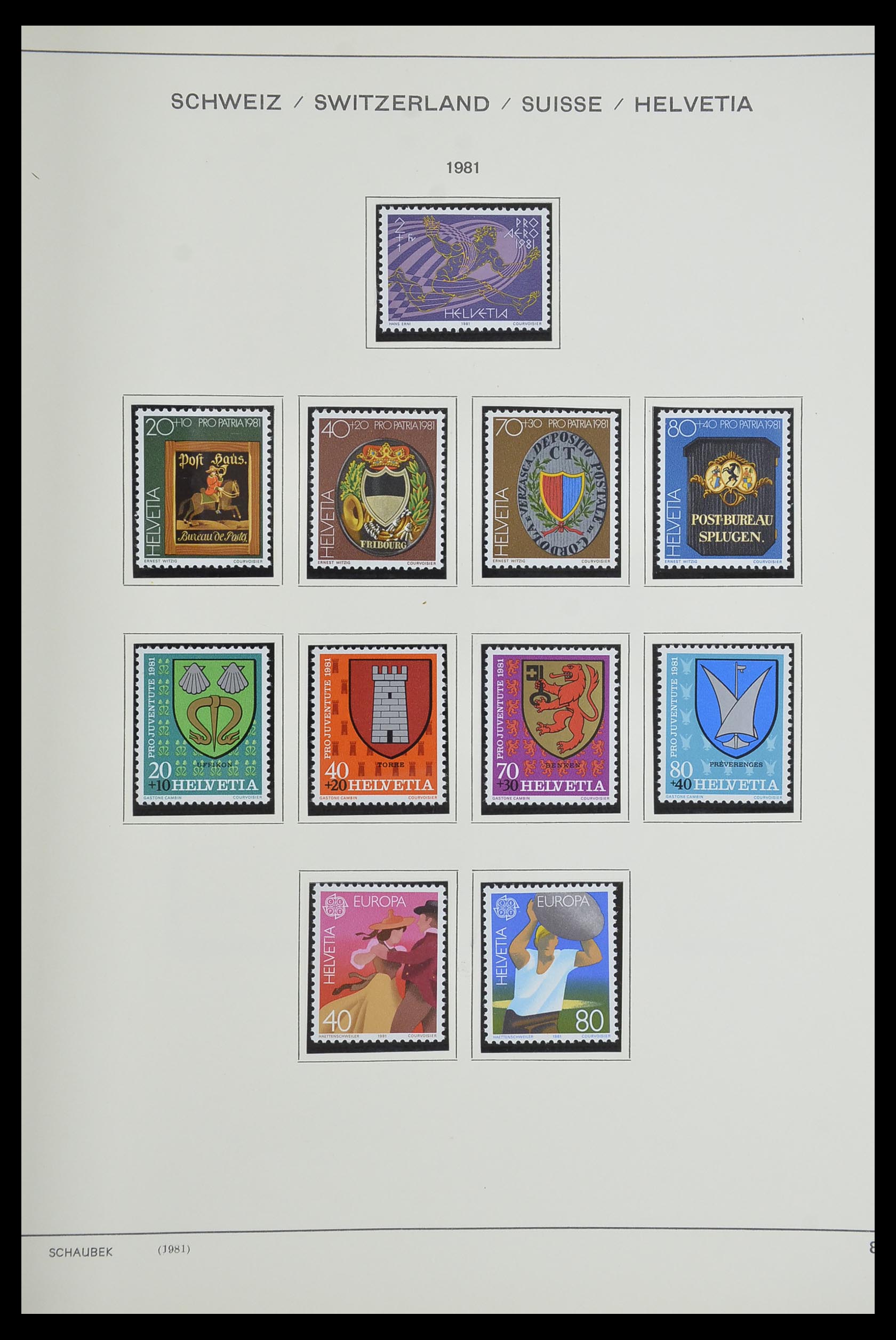 33601 075 - Postzegelverzameling 33601 Zwitserland 1854-1985.
