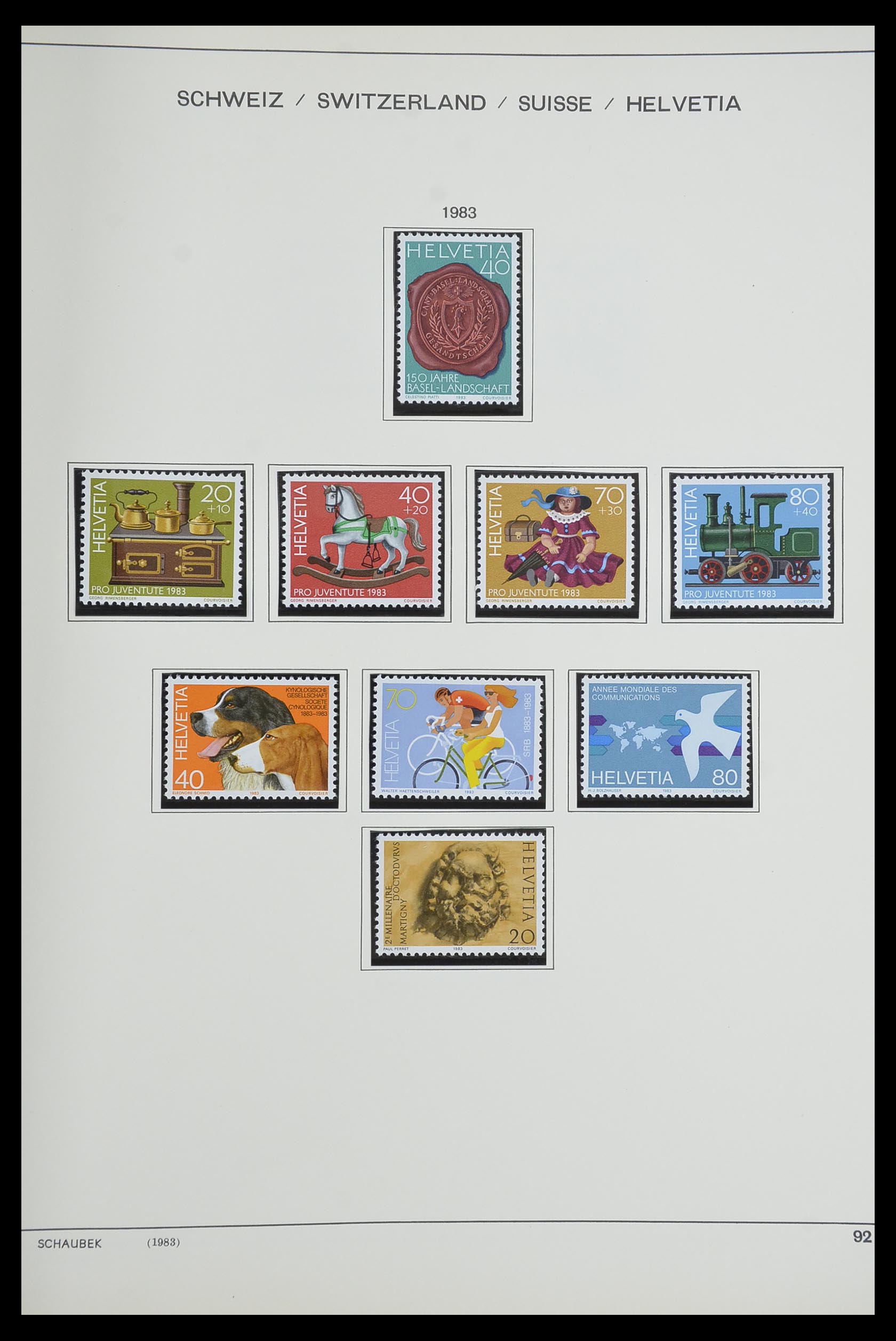 33601 082 - Stamp collection 33601 Switzerland 1854-1985.