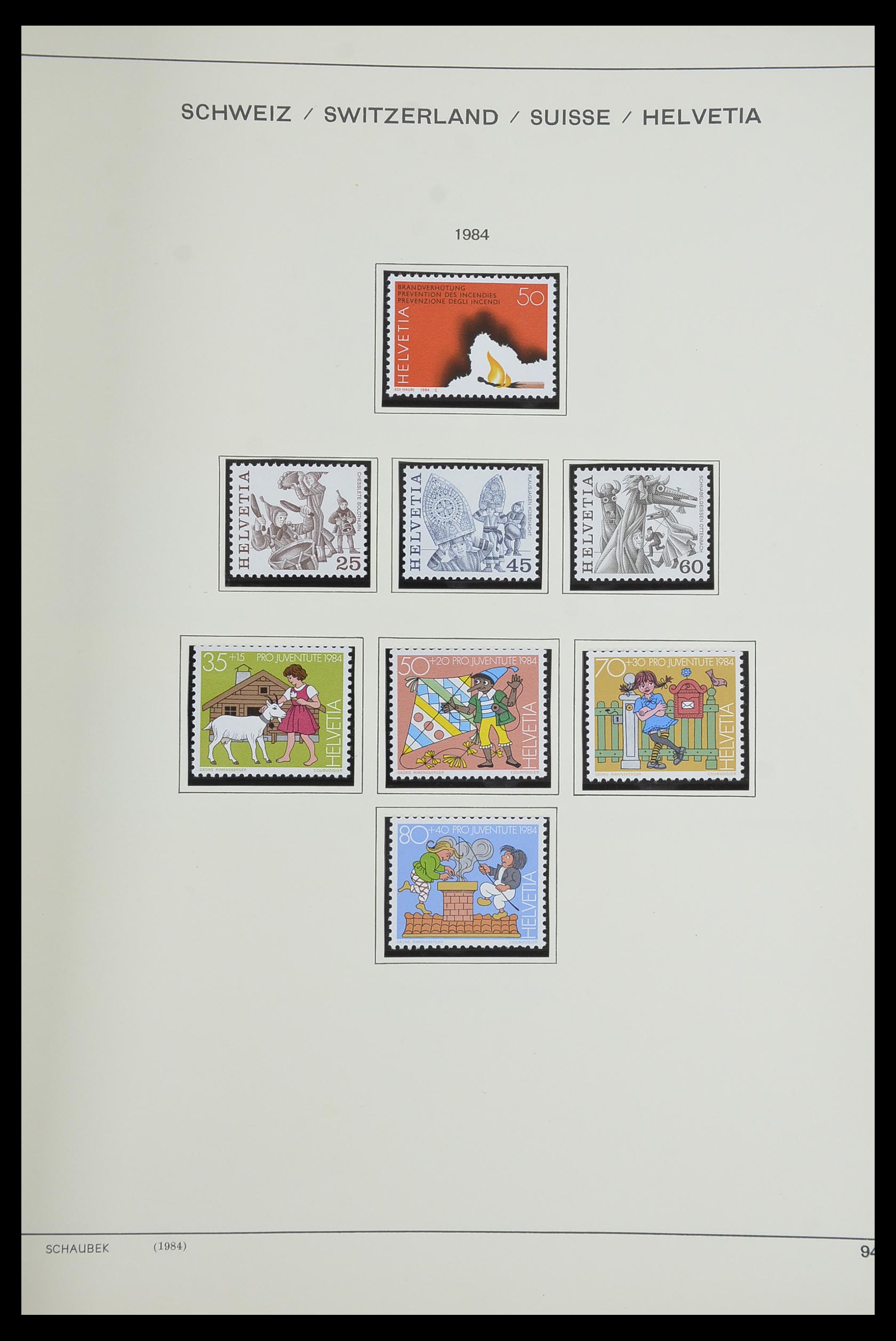 33601 084 - Stamp collection 33601 Switzerland 1854-1985.