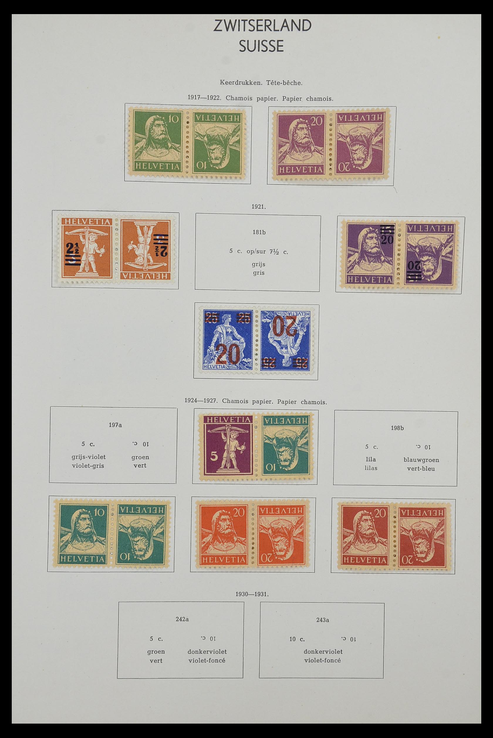 33601 095 - Stamp collection 33601 Switzerland 1854-1985.