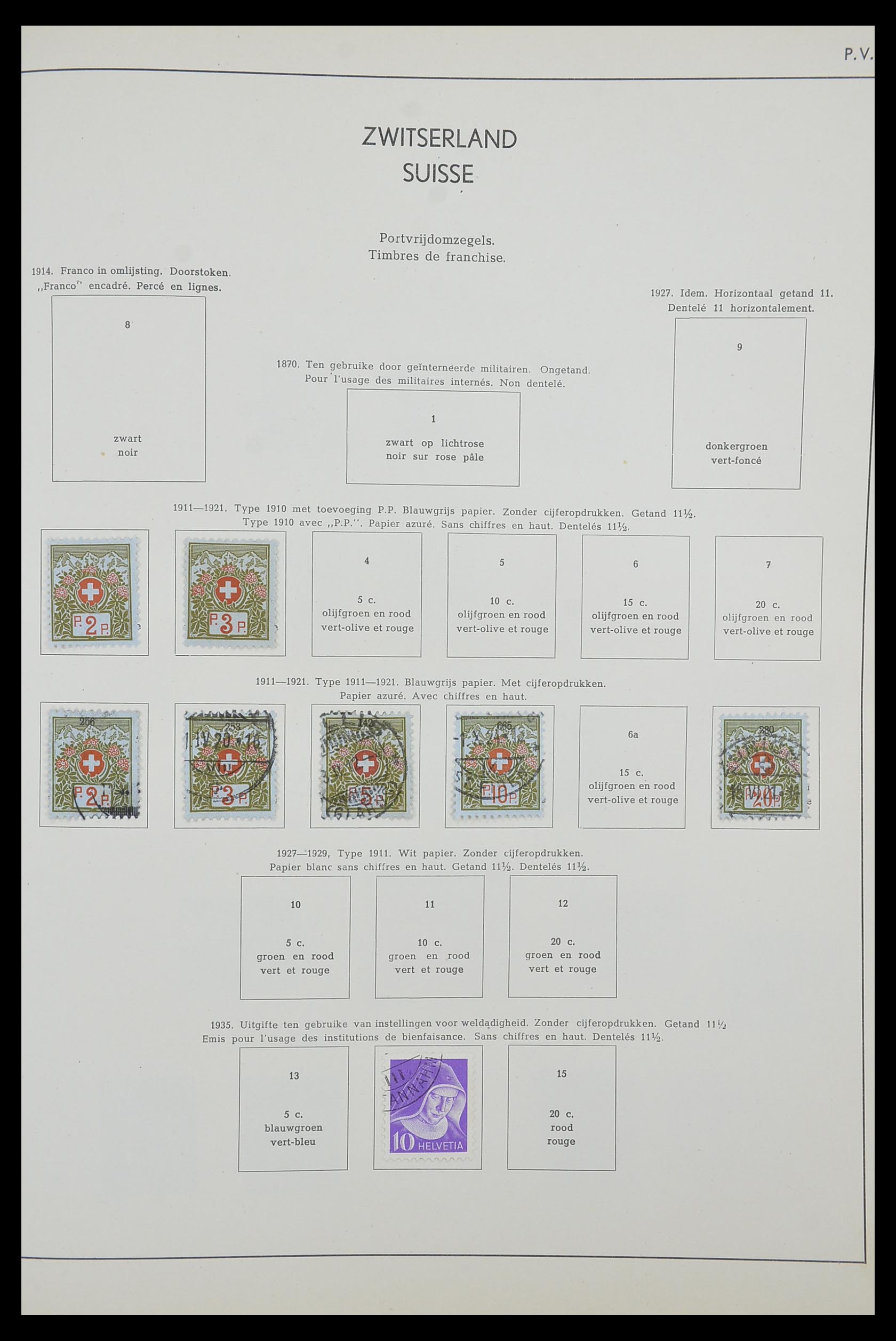 33601 106 - Postzegelverzameling 33601 Zwitserland 1854-1985.