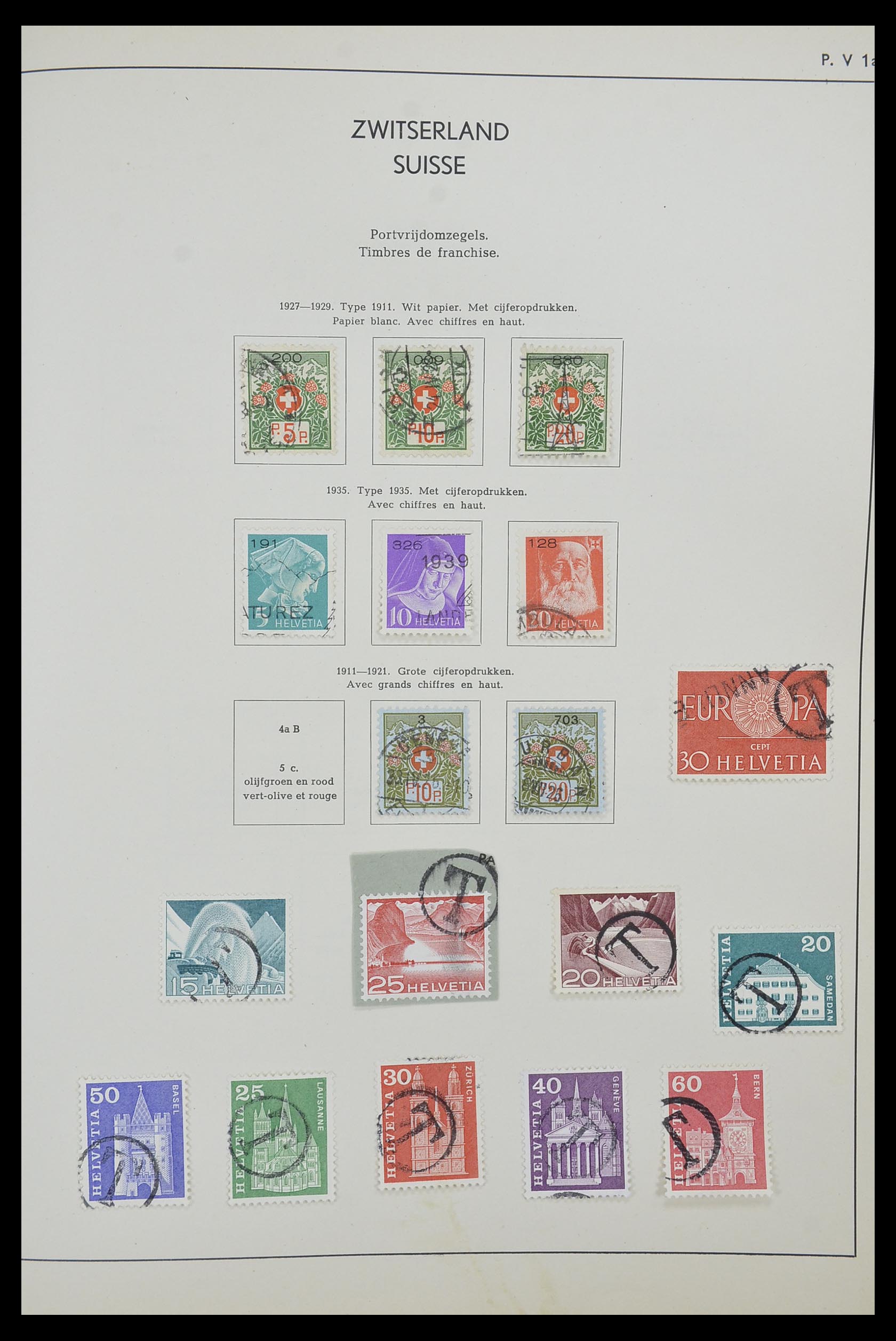 33601 107 - Stamp collection 33601 Switzerland 1854-1985.