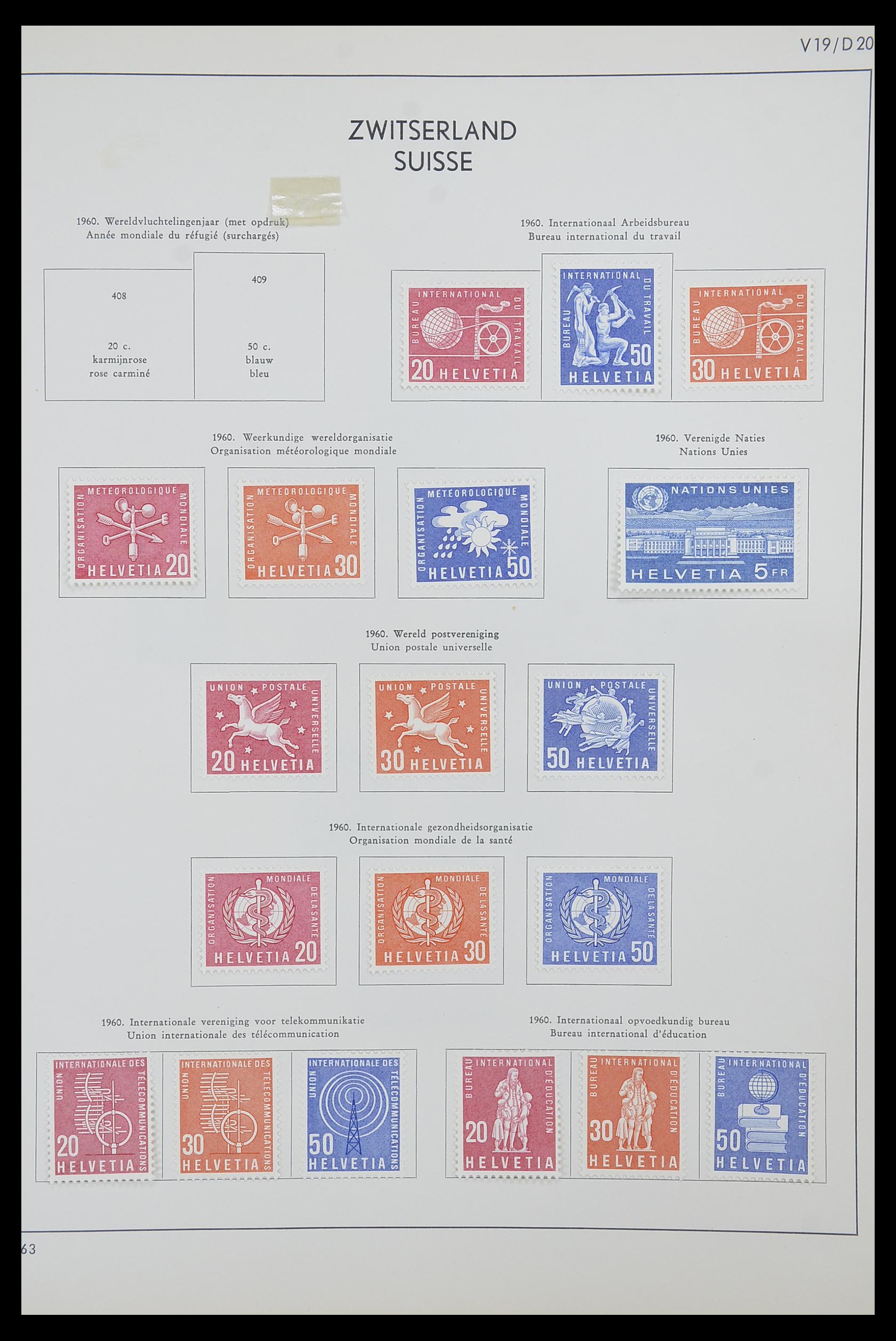 33601 119 - Stamp collection 33601 Switzerland 1854-1985.