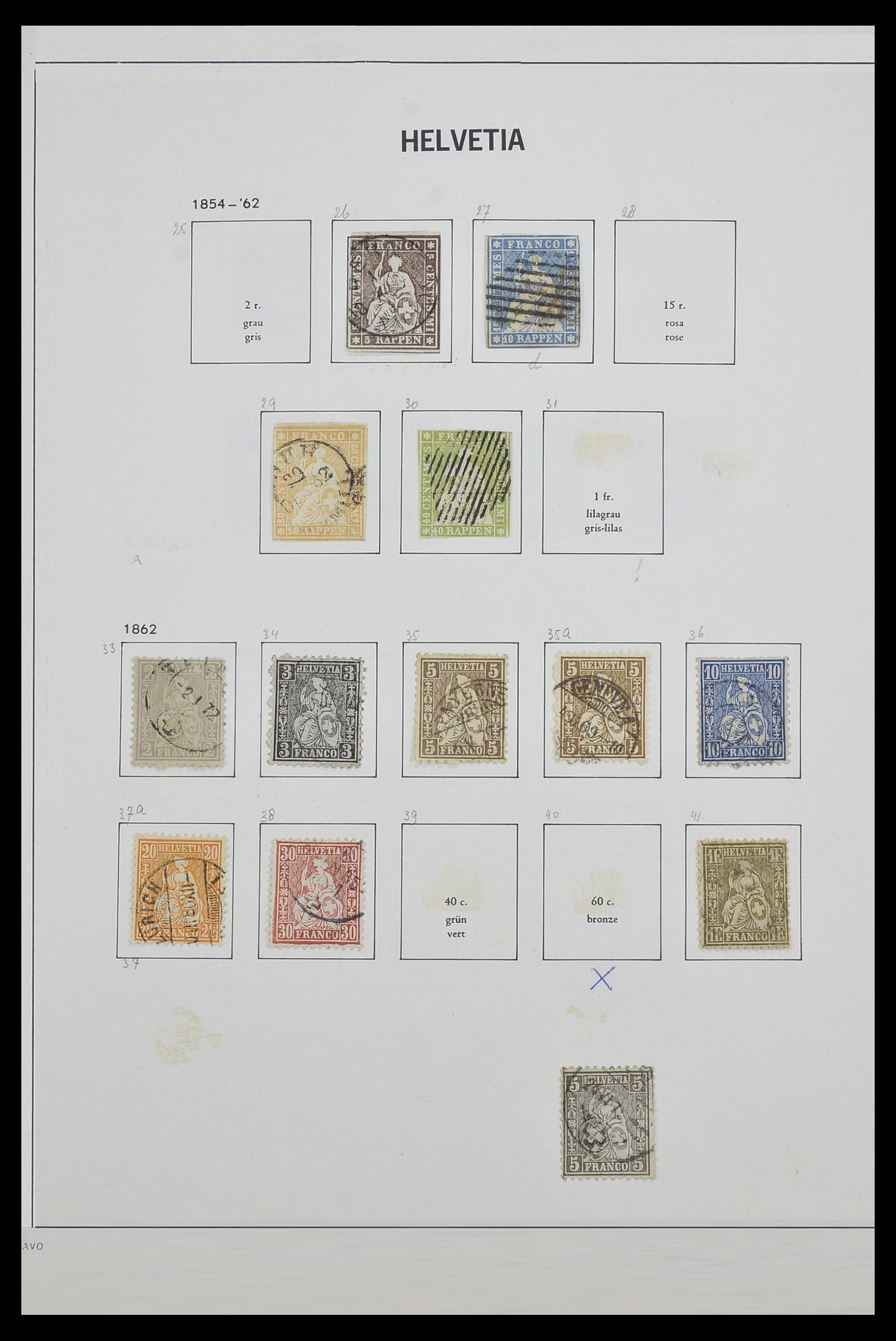 33602 001 - Postzegelverzameling 33602 Zwitserland 1854-1984.
