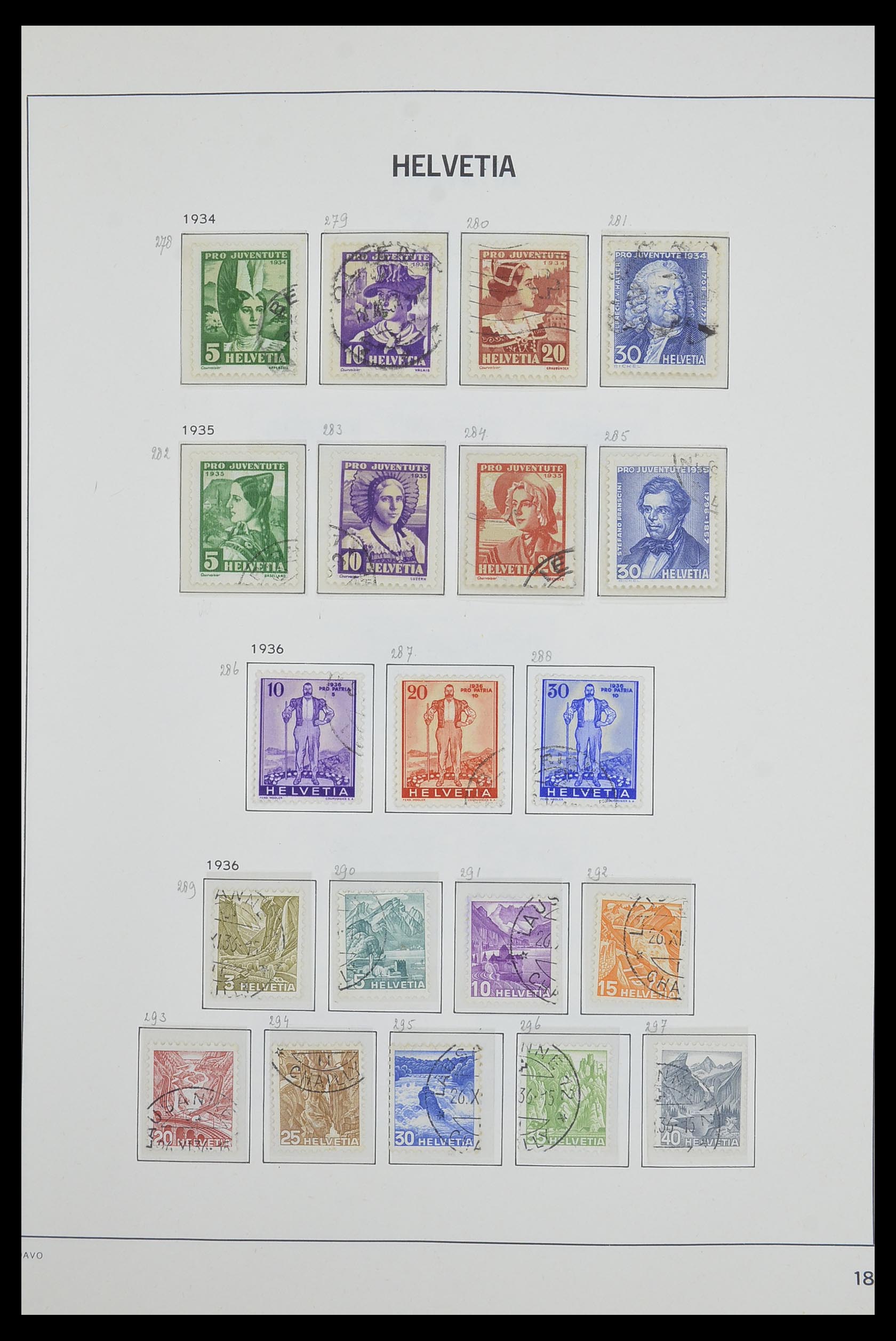 33602 017 - Postzegelverzameling 33602 Zwitserland 1854-1984.