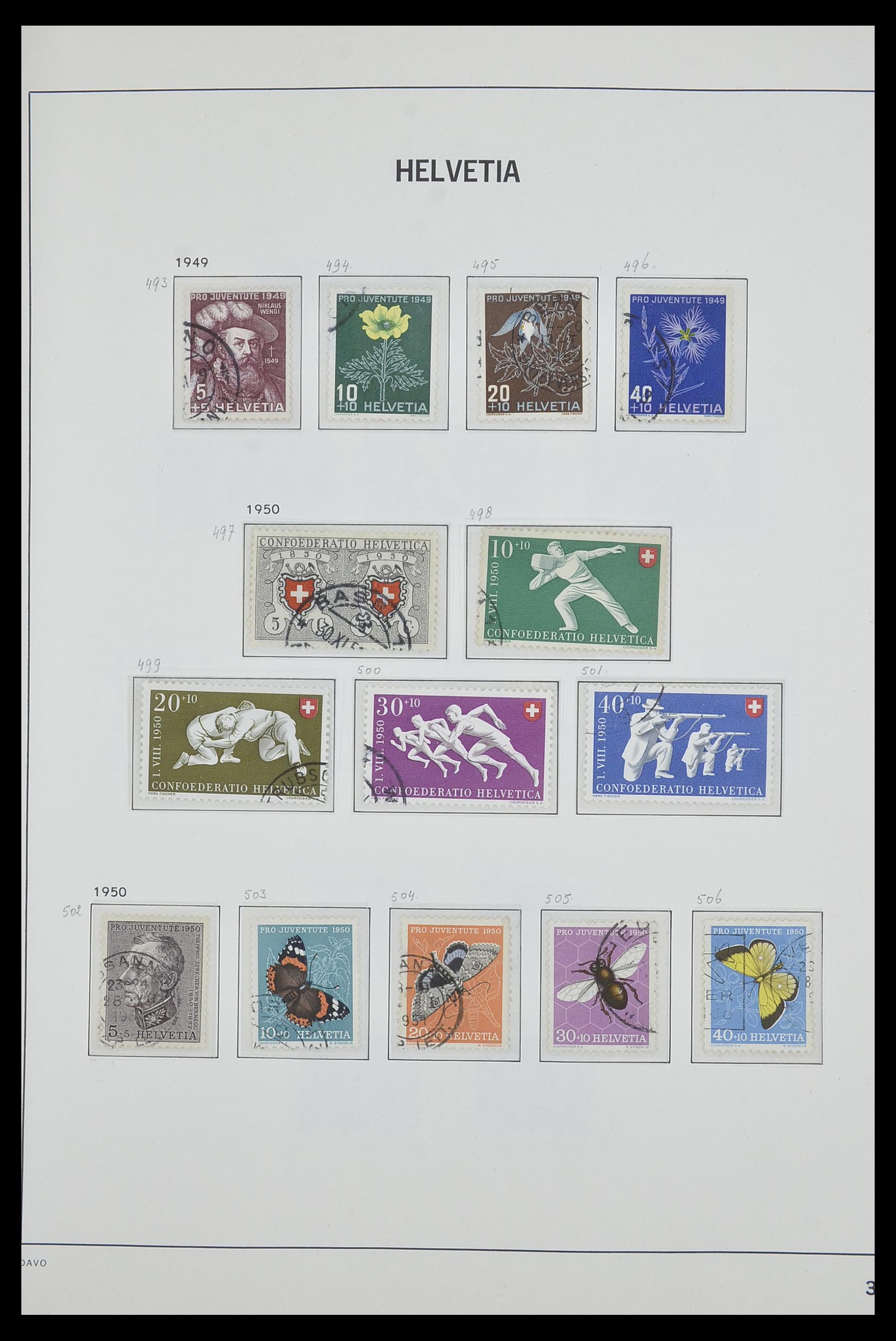 33602 034 - Postzegelverzameling 33602 Zwitserland 1854-1984.