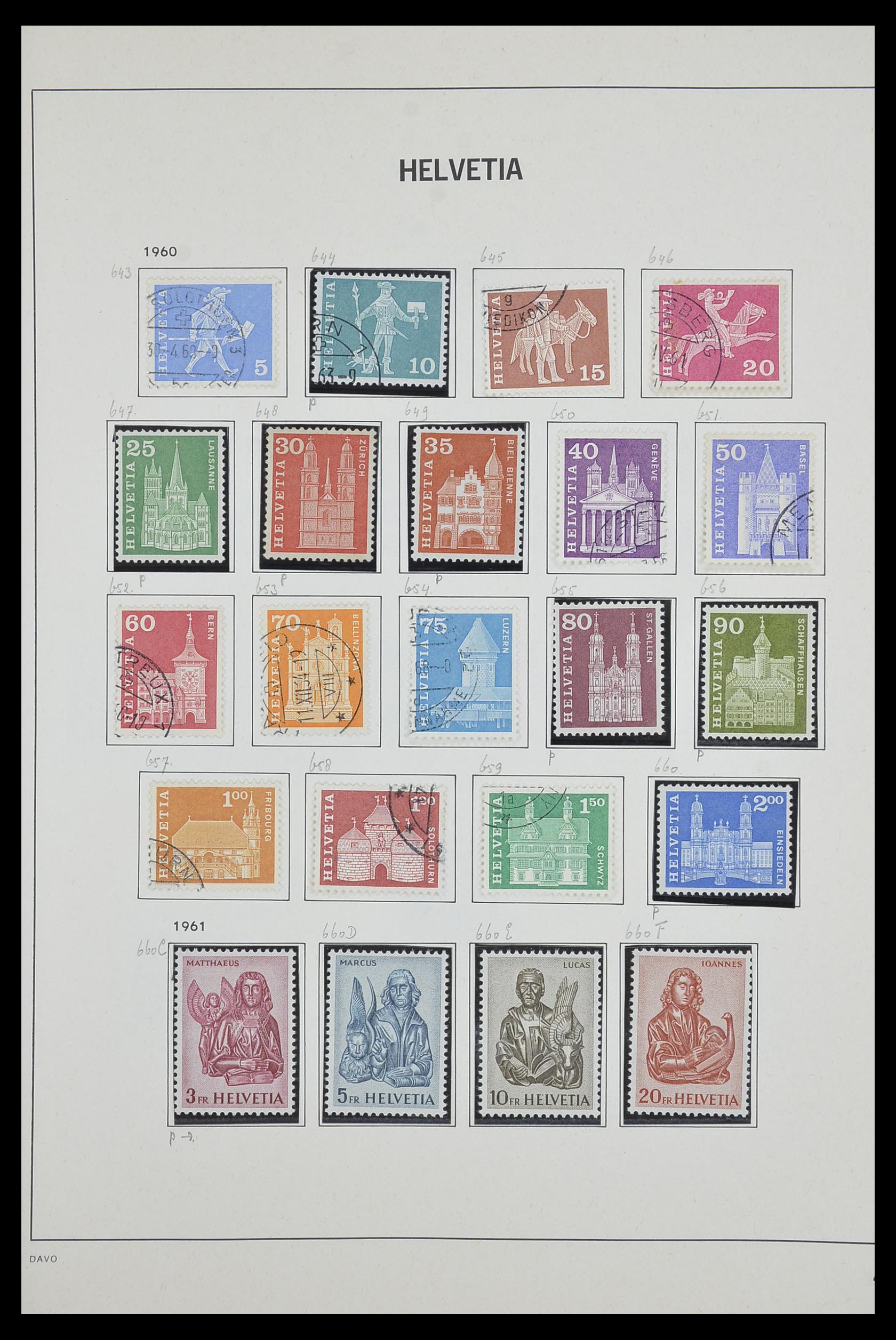 33602 045 - Stamp collection 33602 Switzerland 1854-1984.