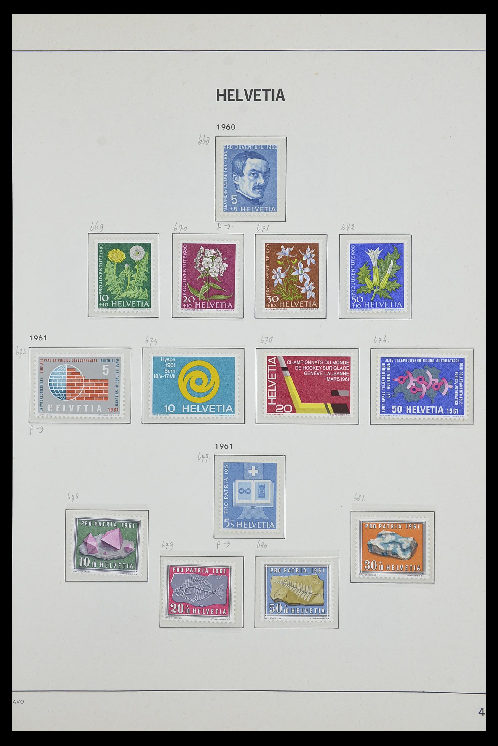33602 046 - Postzegelverzameling 33602 Zwitserland 1854-1984.