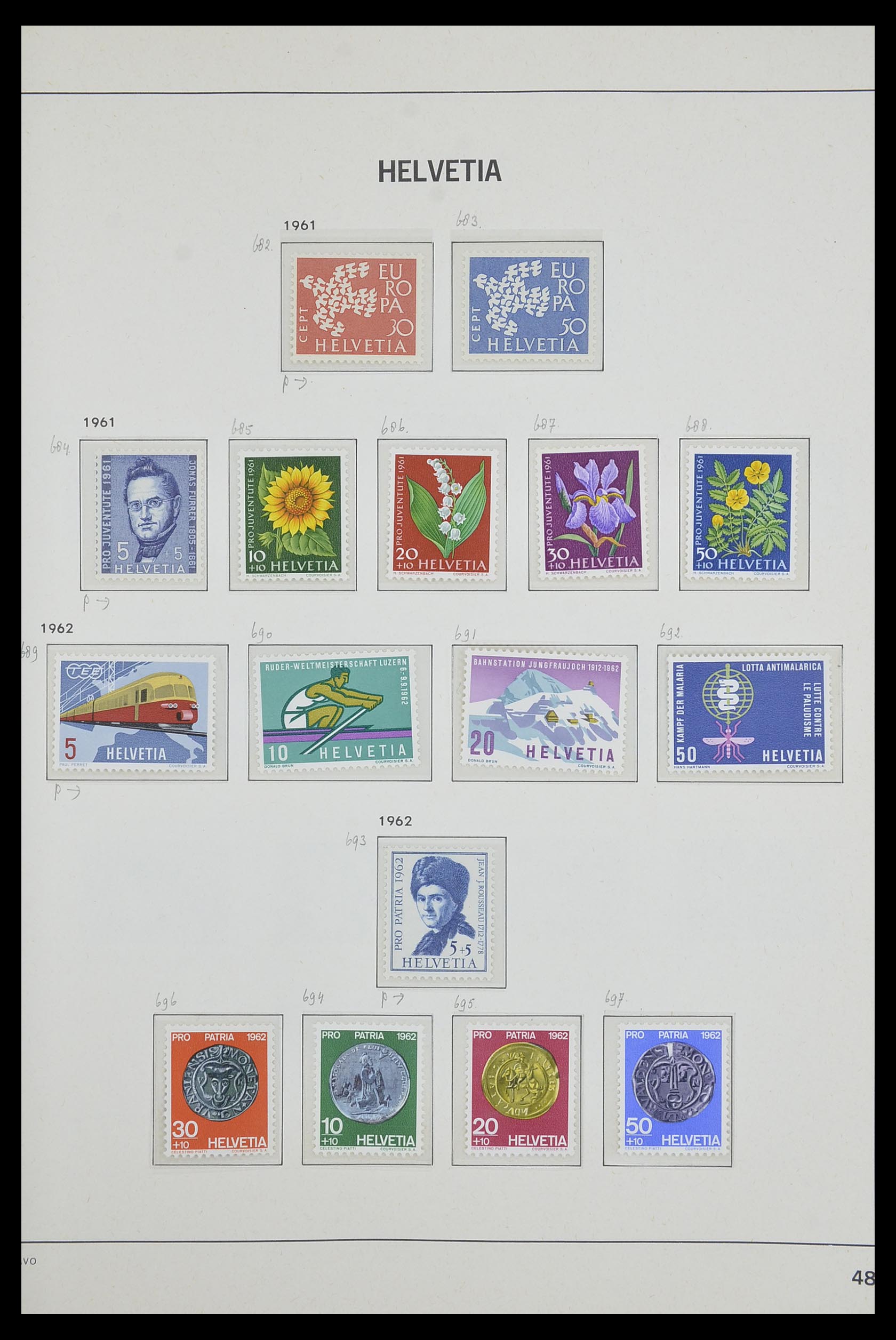 33602 047 - Stamp collection 33602 Switzerland 1854-1984.