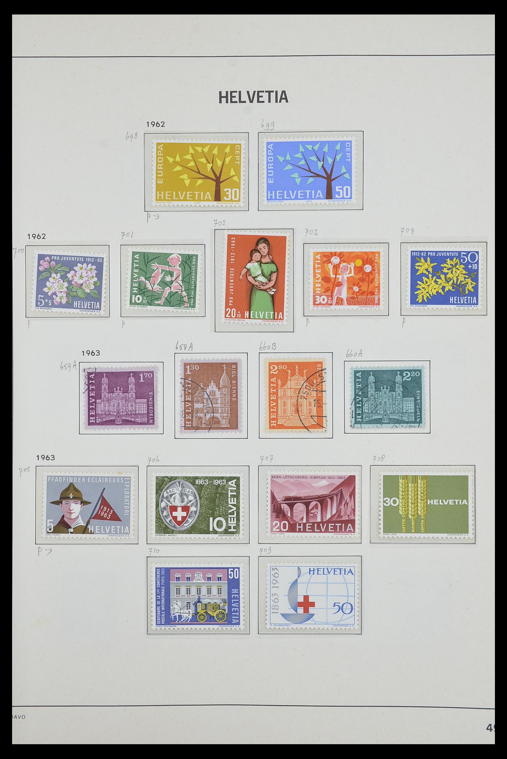 33602 048 - Postzegelverzameling 33602 Zwitserland 1854-1984.