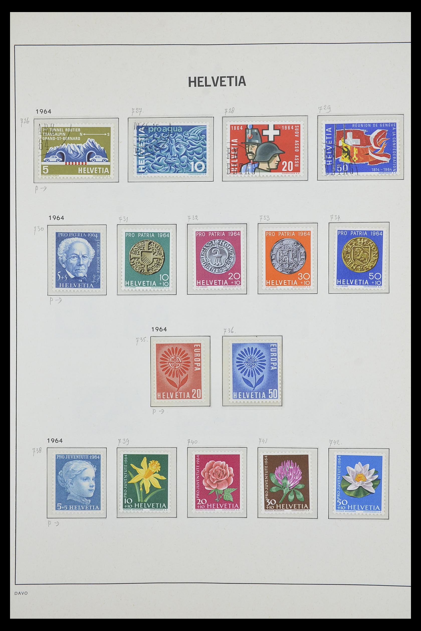 33602 050 - Stamp collection 33602 Switzerland 1854-1984.