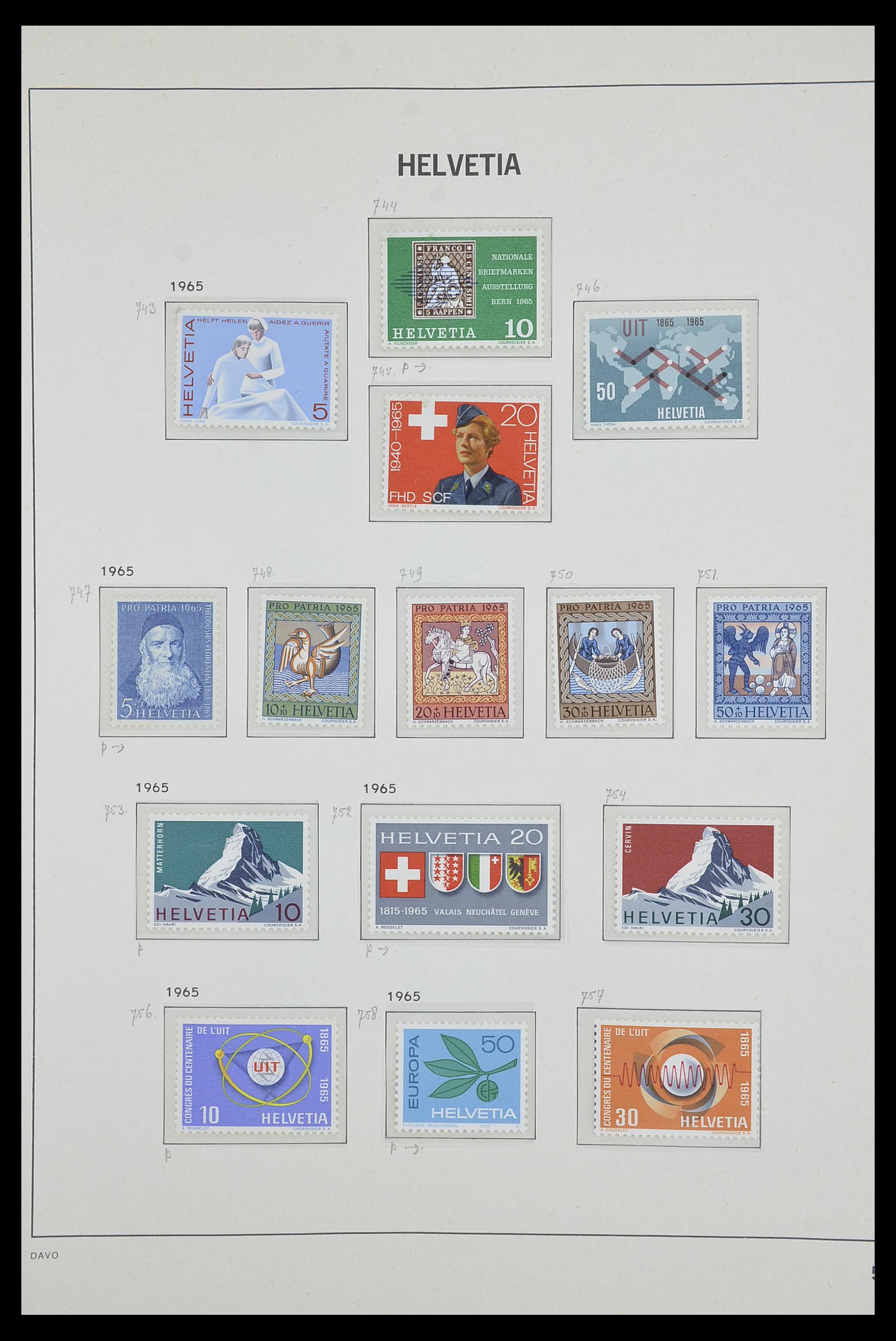33602 051 - Postzegelverzameling 33602 Zwitserland 1854-1984.