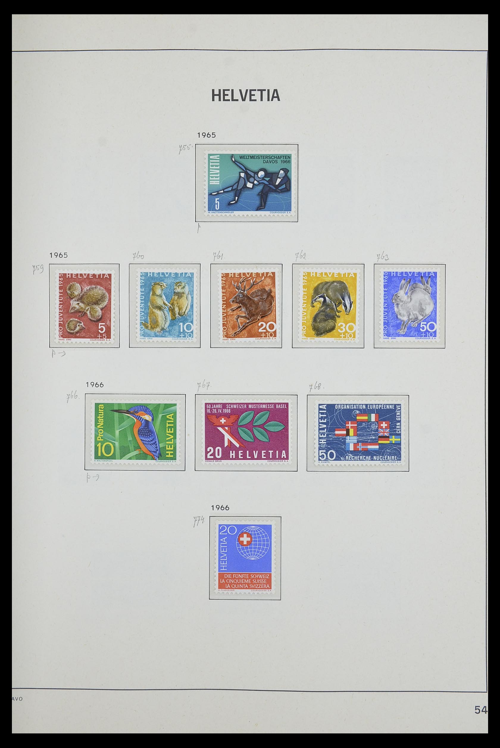 33602 053 - Stamp collection 33602 Switzerland 1854-1984.