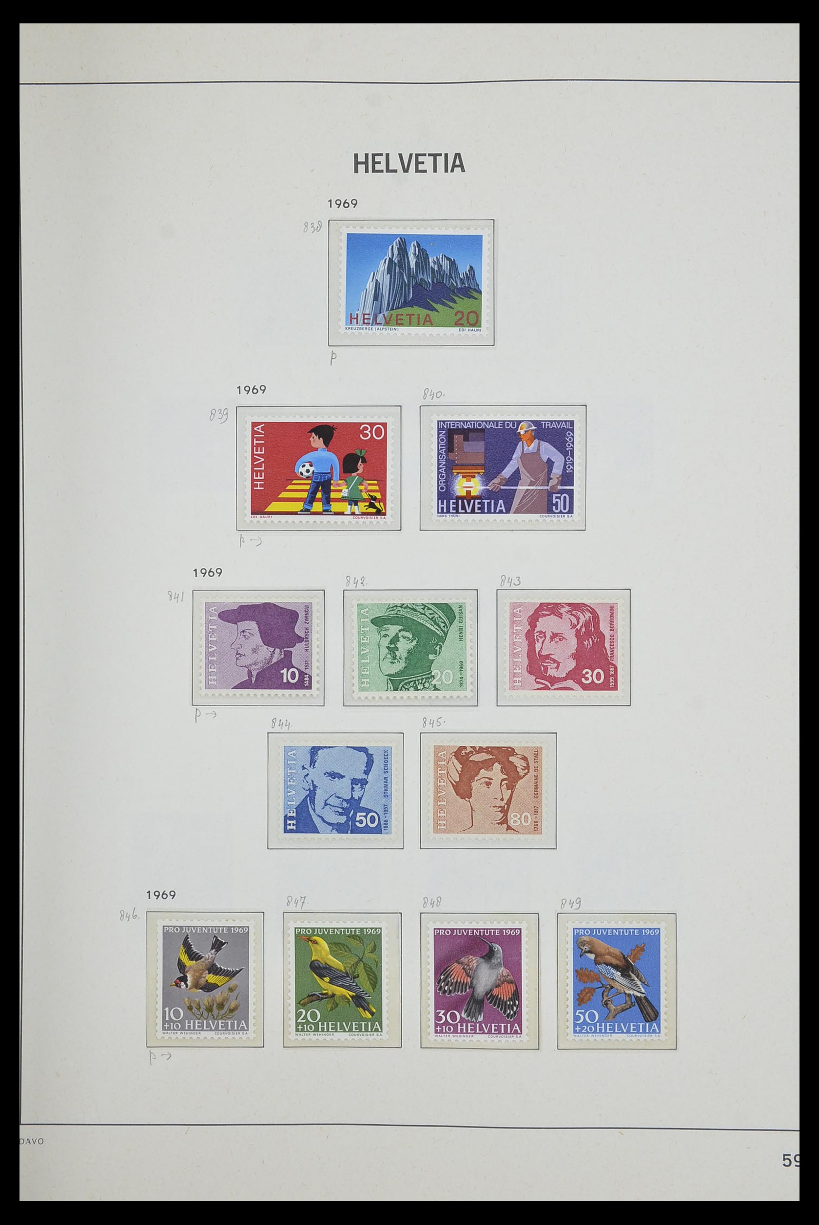 33602 058 - Stamp collection 33602 Switzerland 1854-1984.