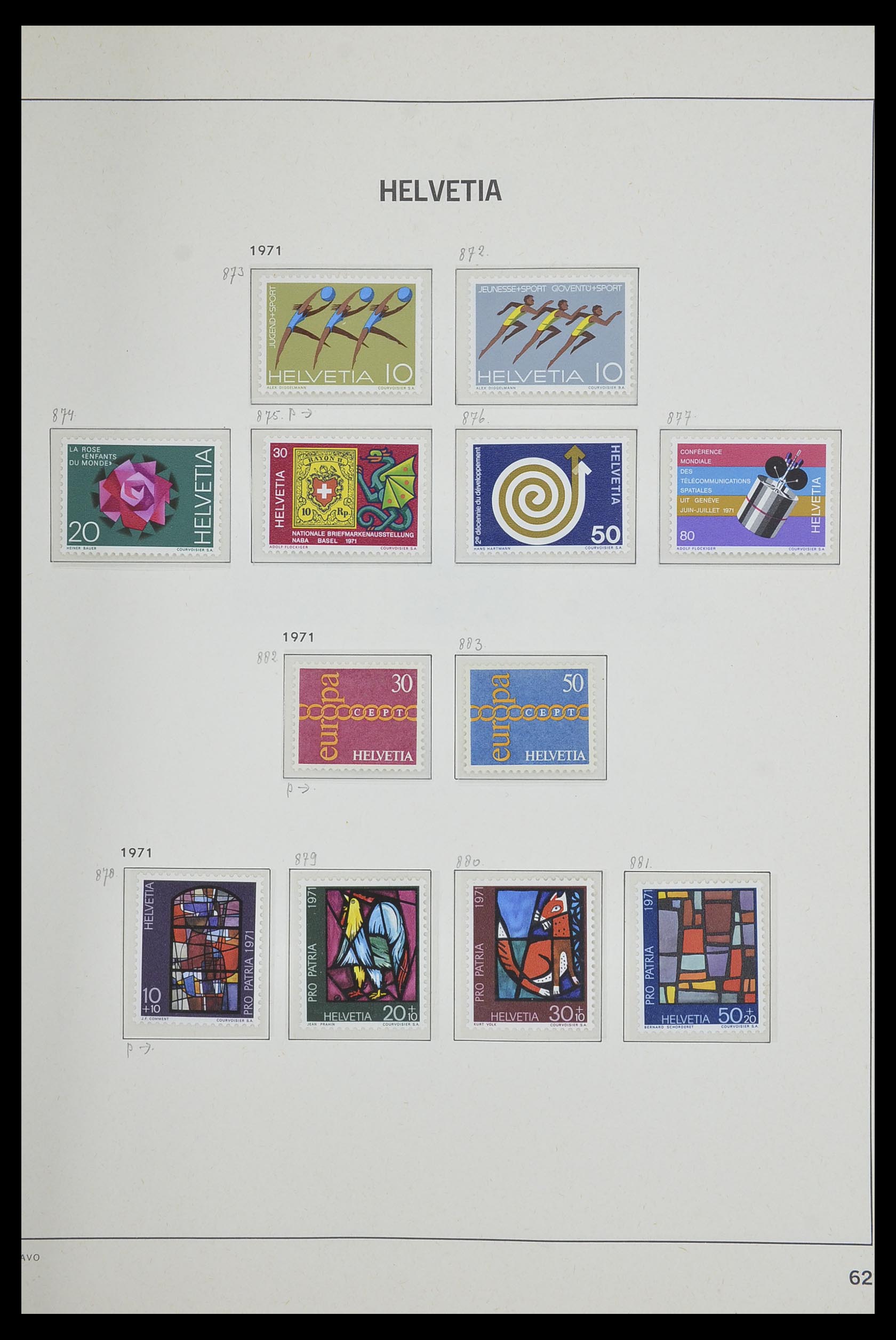 33602 061 - Postzegelverzameling 33602 Zwitserland 1854-1984.