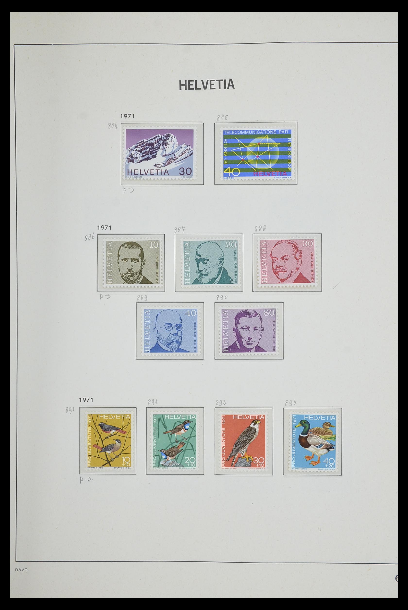 33602 062 - Stamp collection 33602 Switzerland 1854-1984.