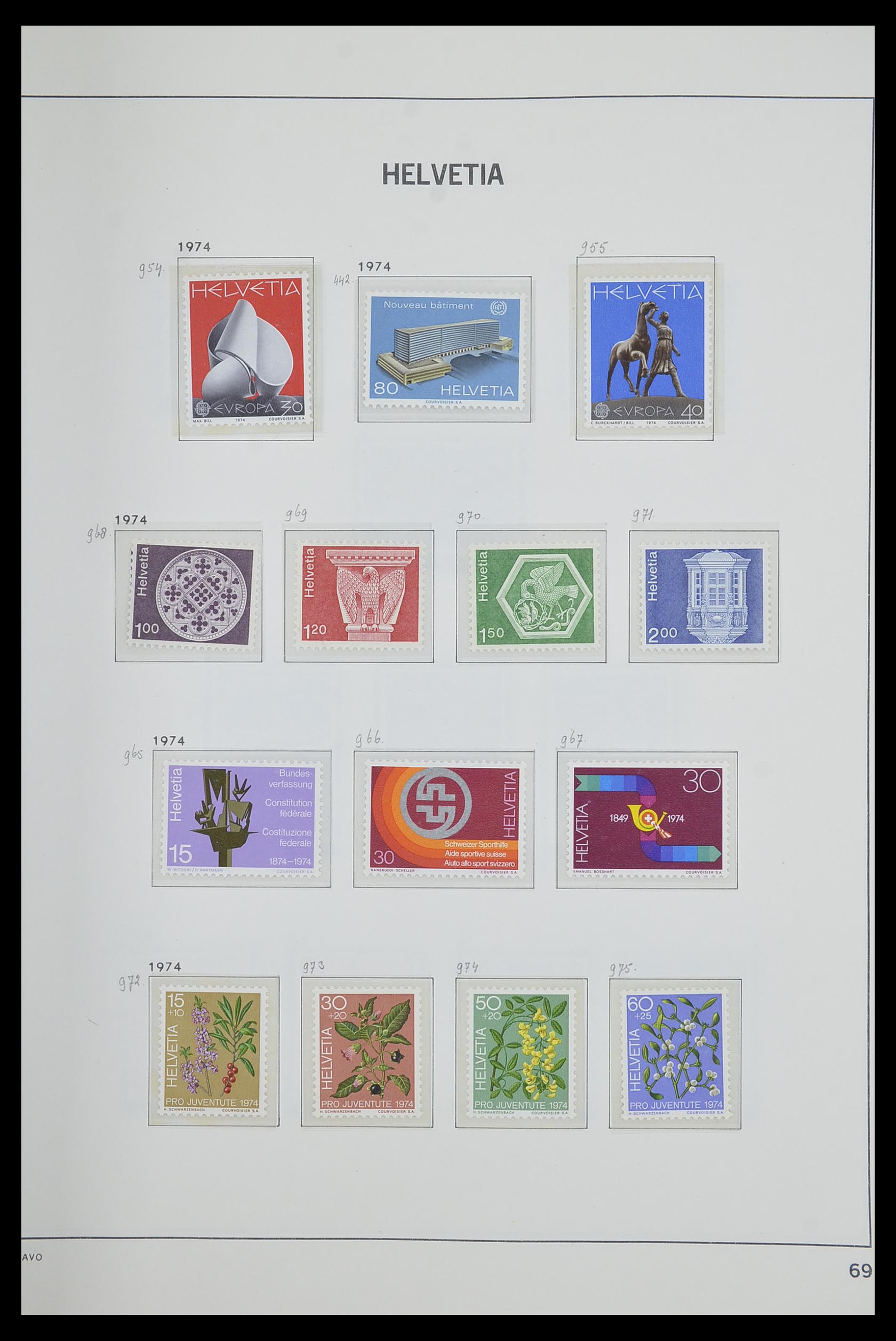 33602 068 - Stamp collection 33602 Switzerland 1854-1984.
