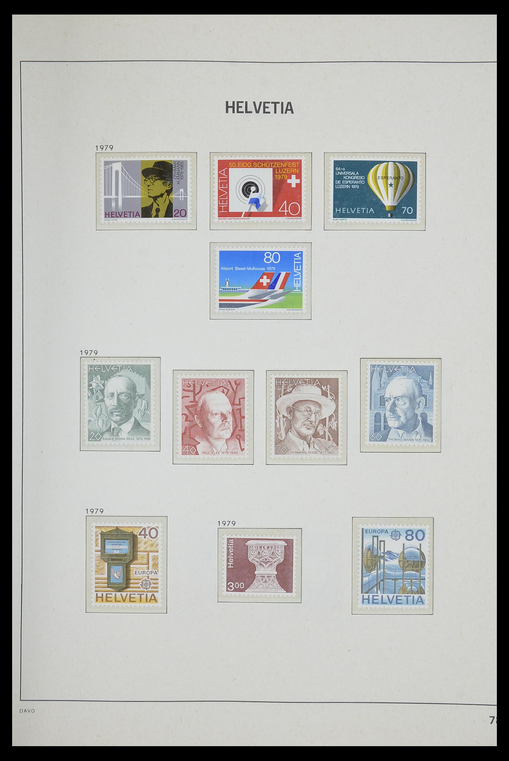 33602 077 - Postzegelverzameling 33602 Zwitserland 1854-1984.