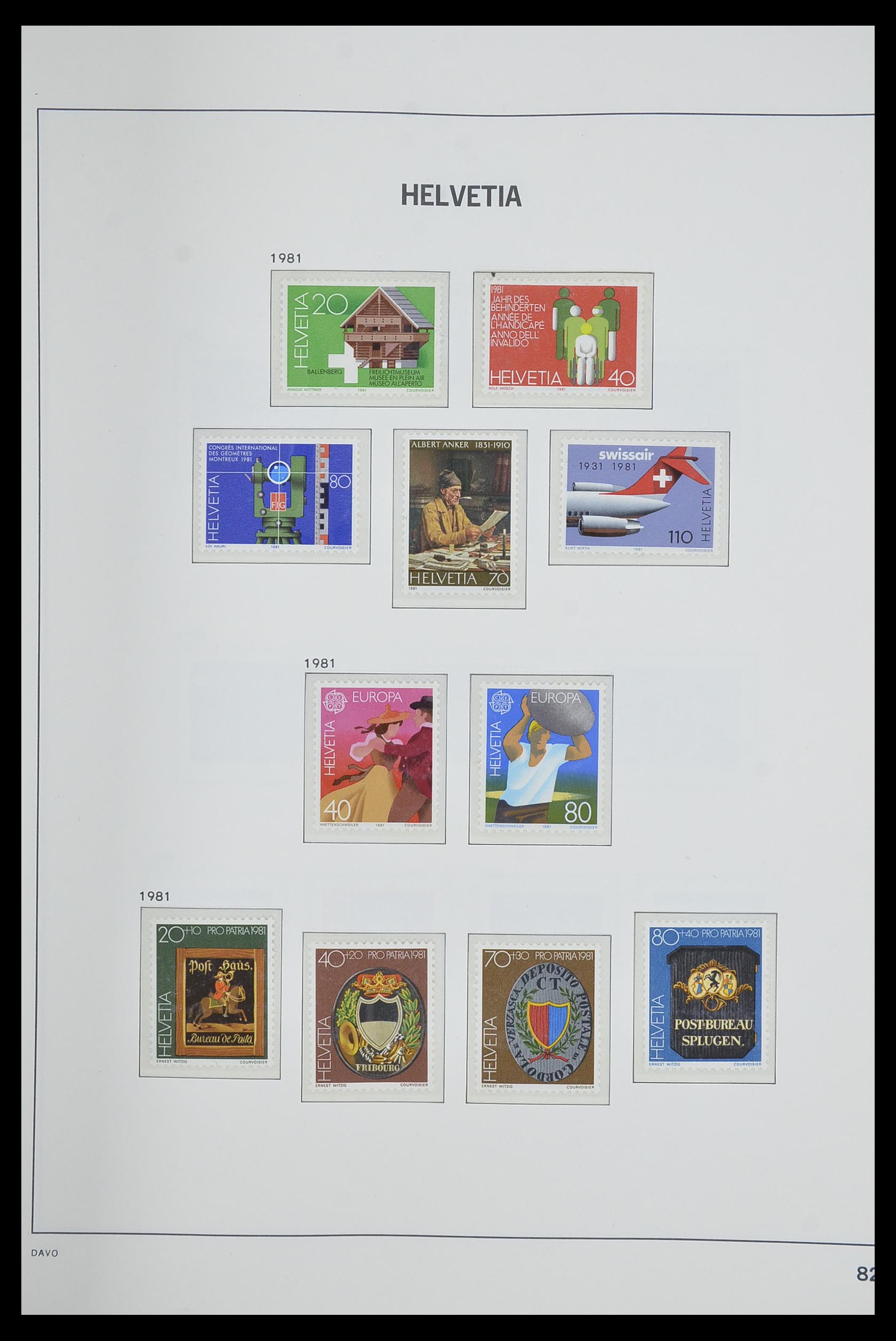 33602 081 - Stamp collection 33602 Switzerland 1854-1984.