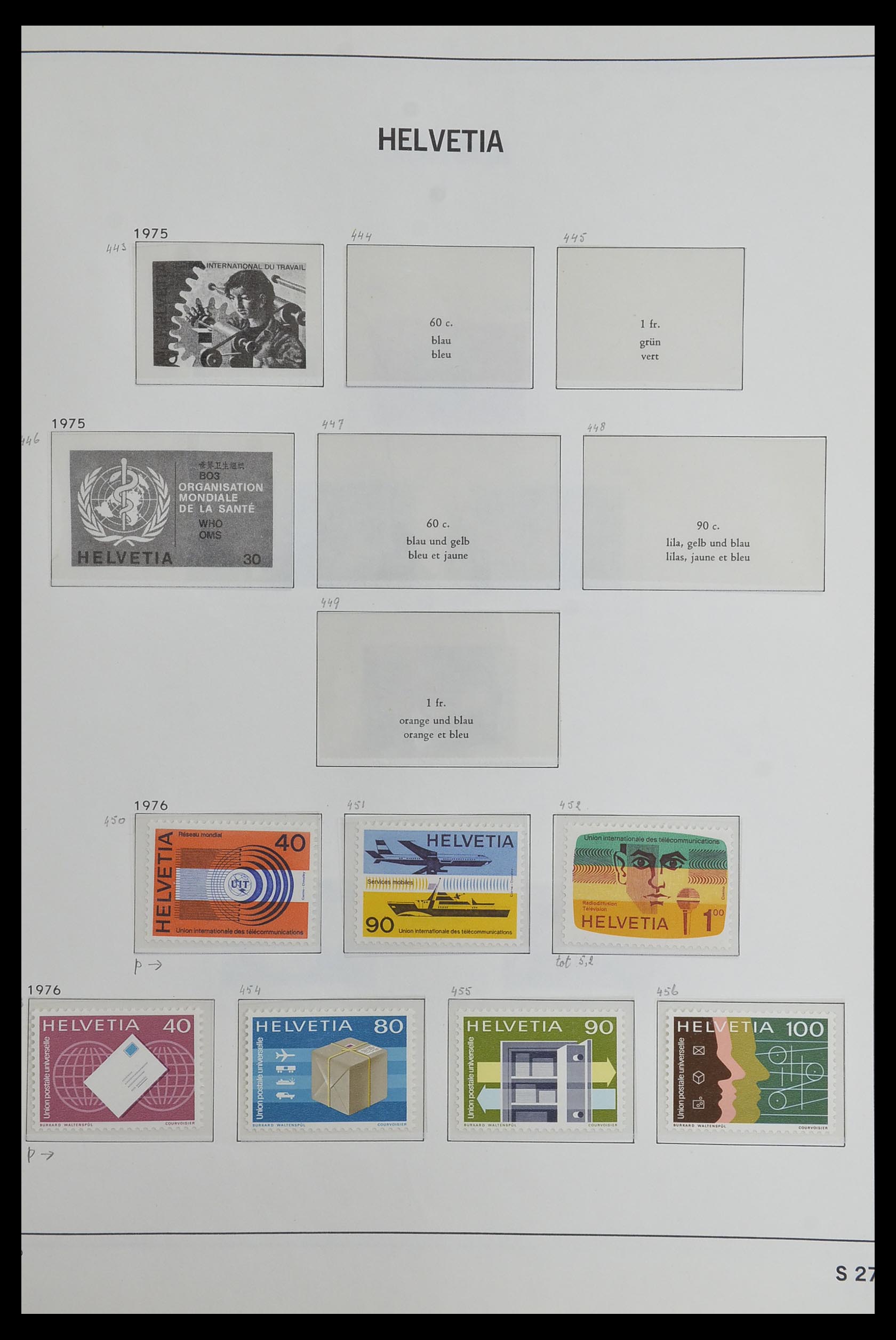 33602 113 - Stamp collection 33602 Switzerland 1854-1984.