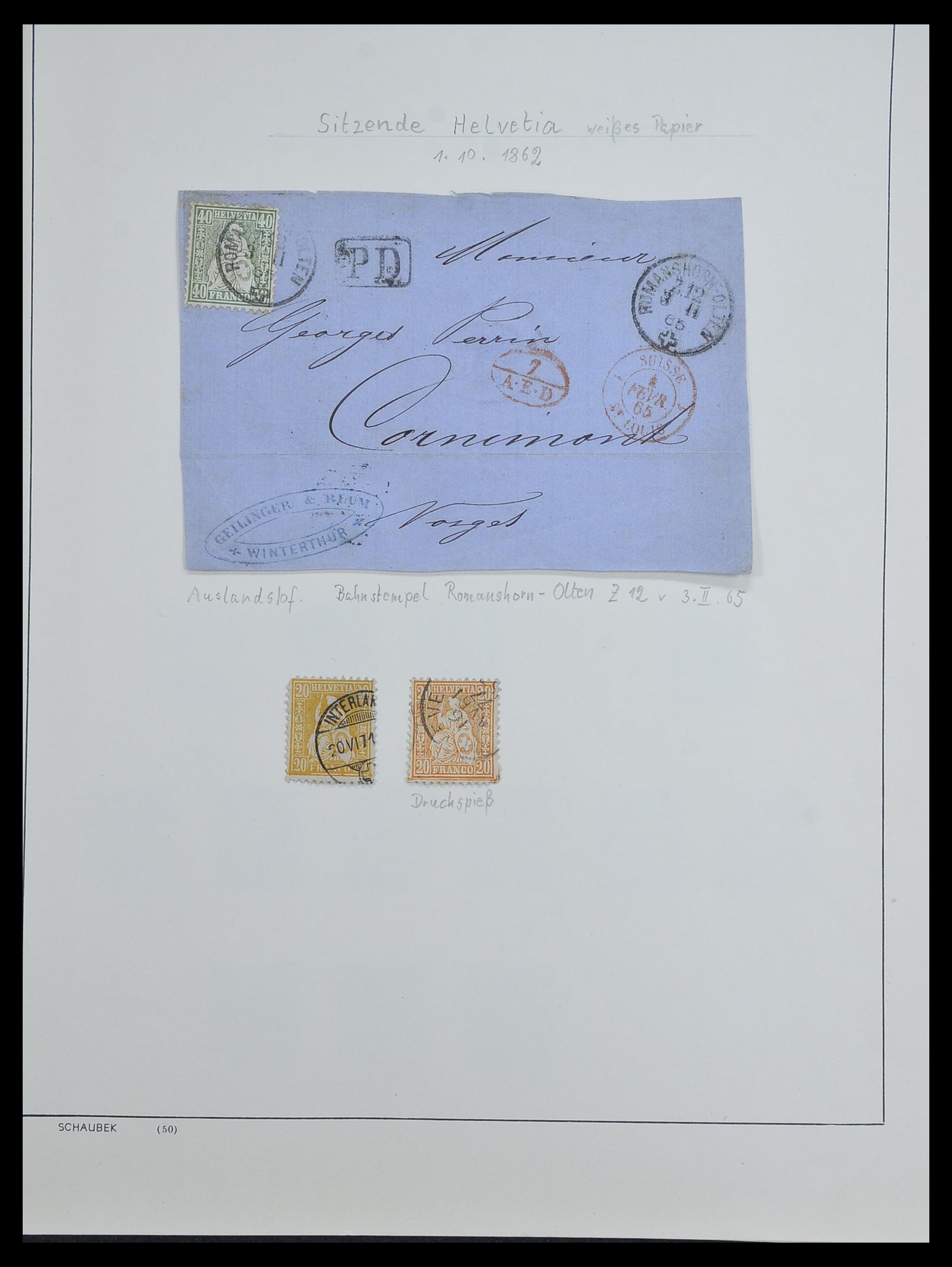 33603 003 - Stamp collection 33603 Switzerland 1862-1976.