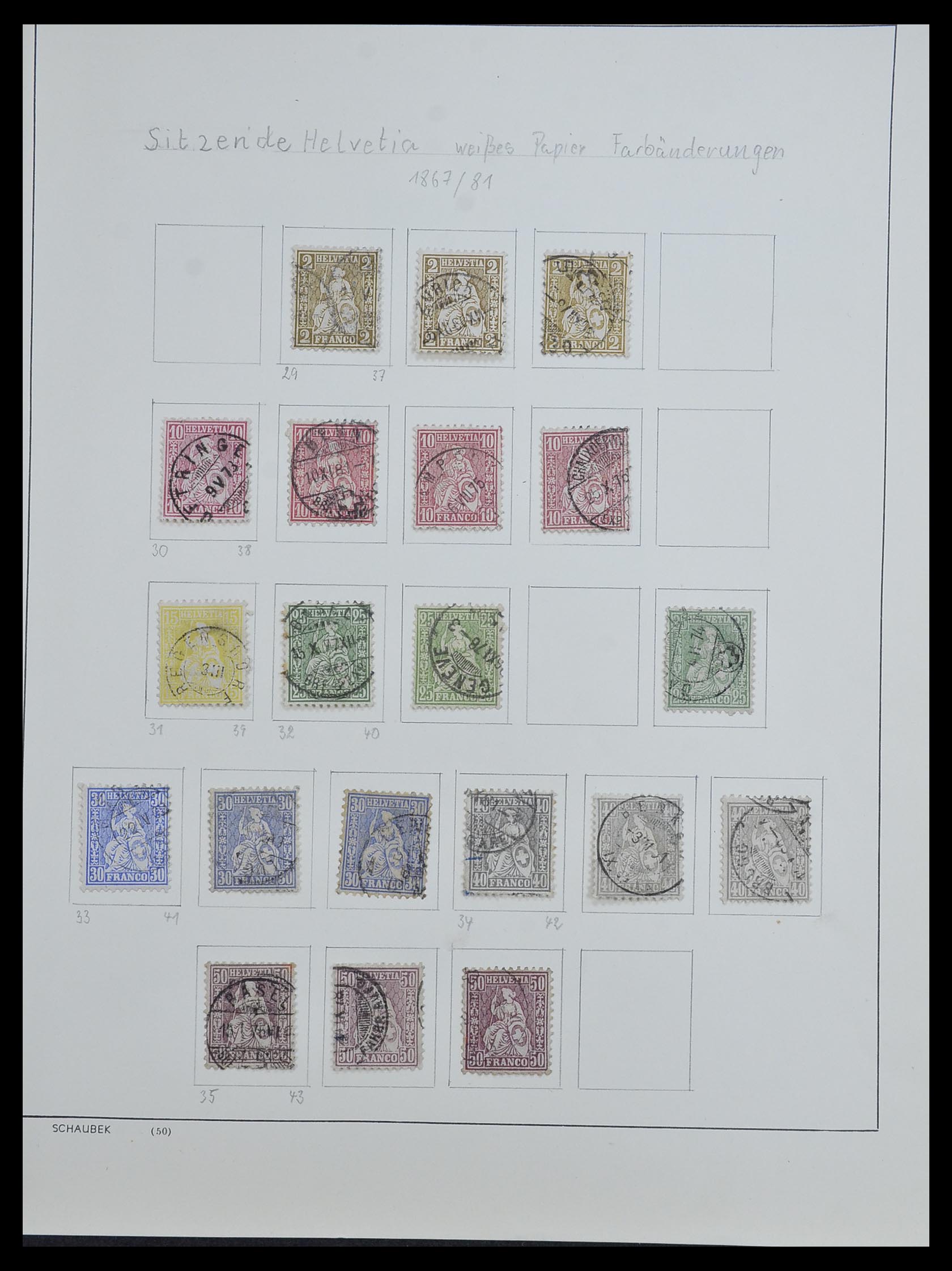33603 004 - Postzegelverzameling 33603 Zwitserland 1862-1976.