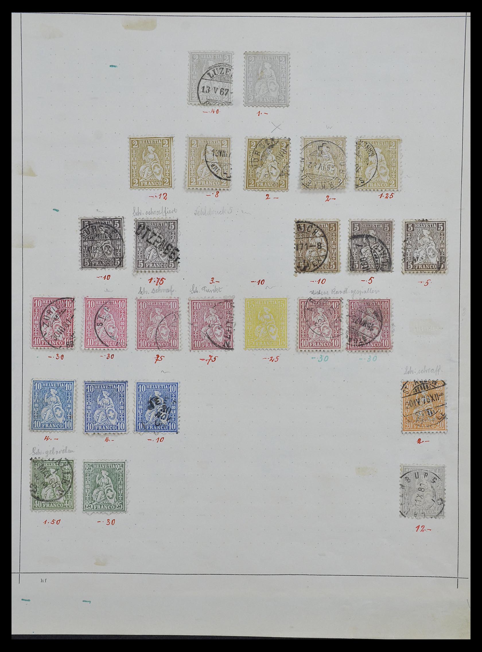 33603 006 - Stamp collection 33603 Switzerland 1862-1976.