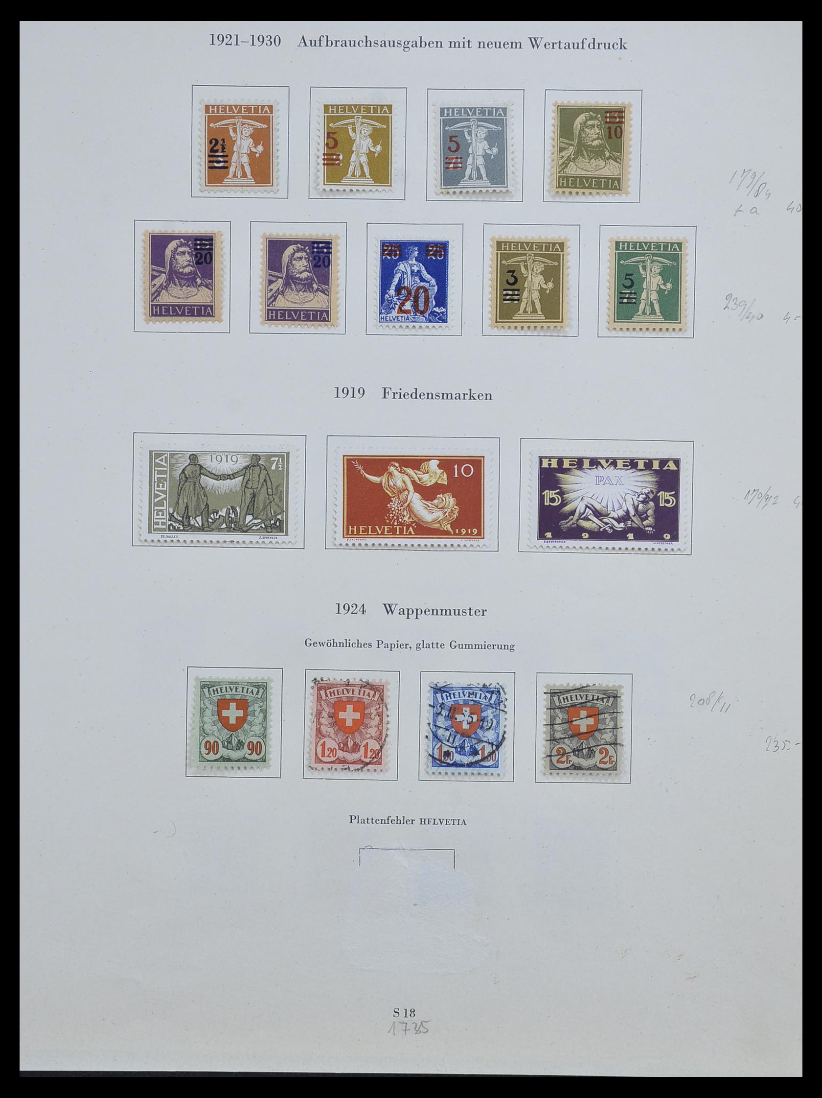 33603 010 - Postzegelverzameling 33603 Zwitserland 1862-1976.