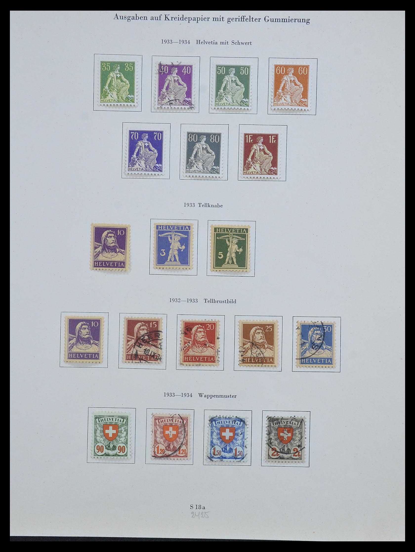 33603 011 - Postzegelverzameling 33603 Zwitserland 1862-1976.