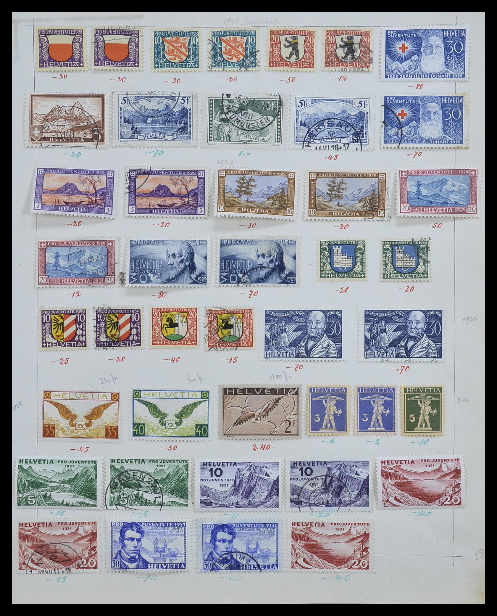 33603 014 - Postzegelverzameling 33603 Zwitserland 1862-1976.