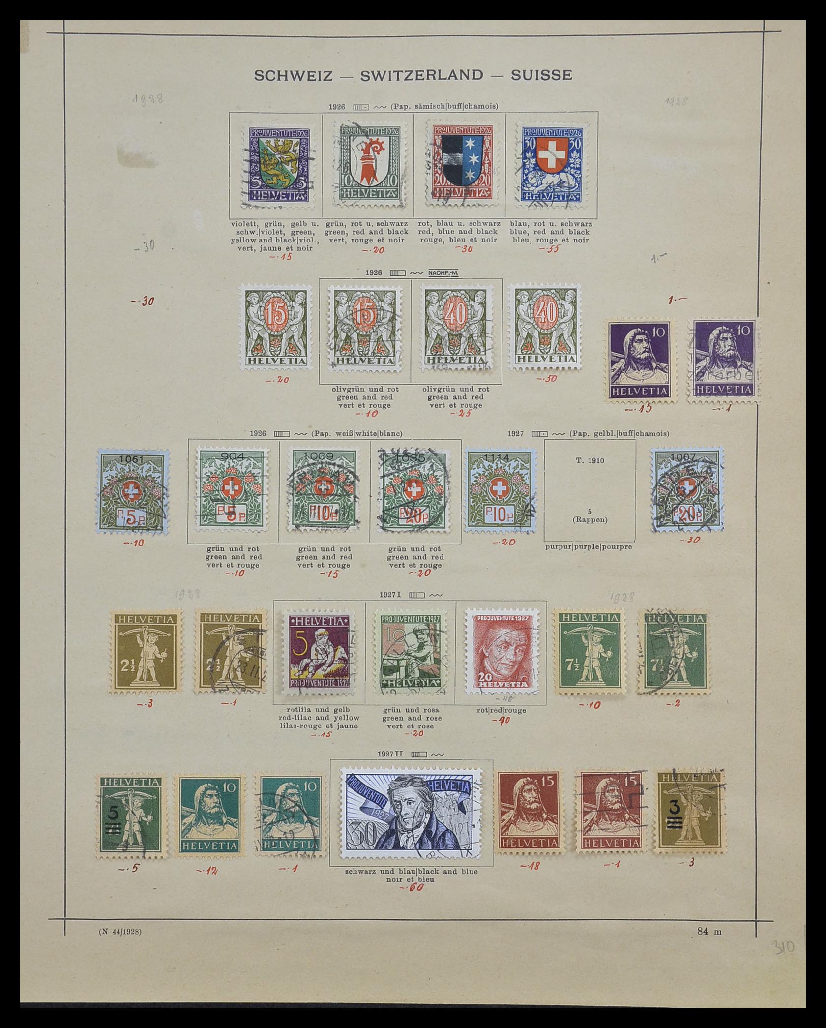 33603 016 - Postzegelverzameling 33603 Zwitserland 1862-1976.
