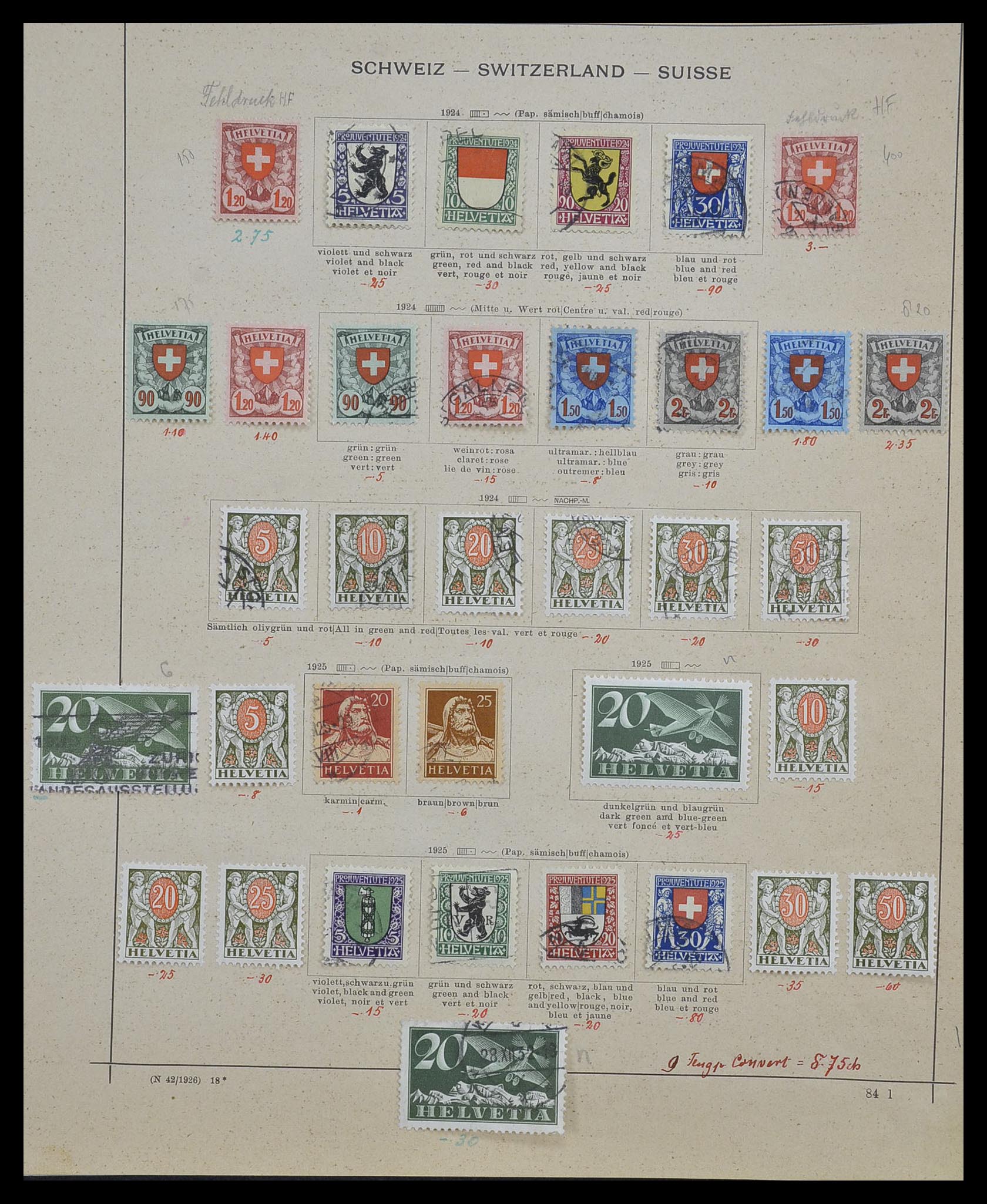 33603 019 - Postzegelverzameling 33603 Zwitserland 1862-1976.