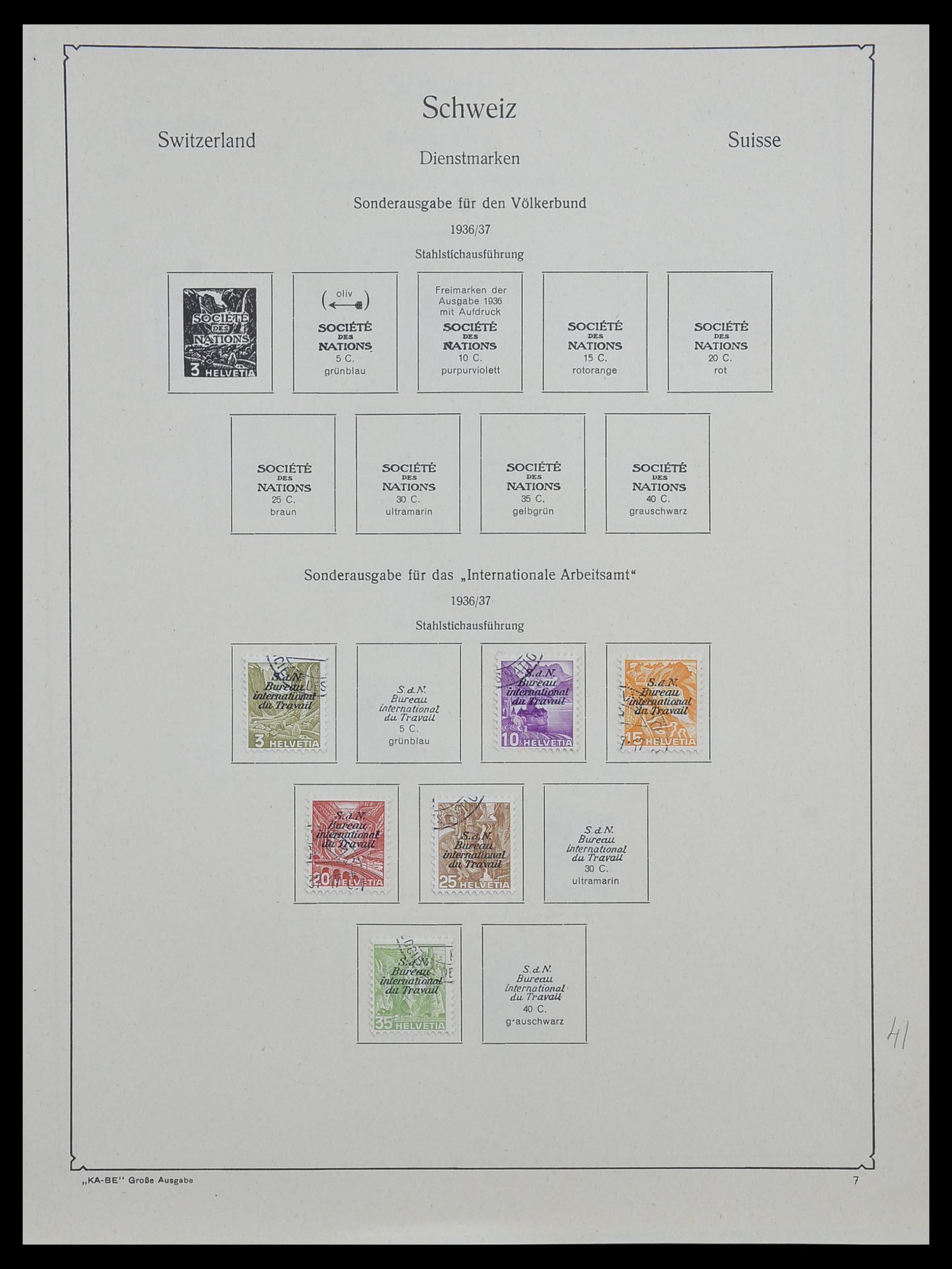 33603 025 - Postzegelverzameling 33603 Zwitserland 1862-1976.