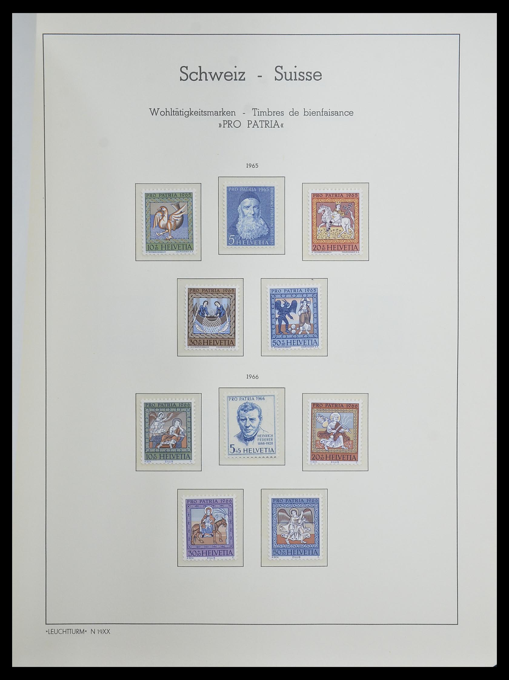 33603 054 - Postzegelverzameling 33603 Zwitserland 1862-1976.