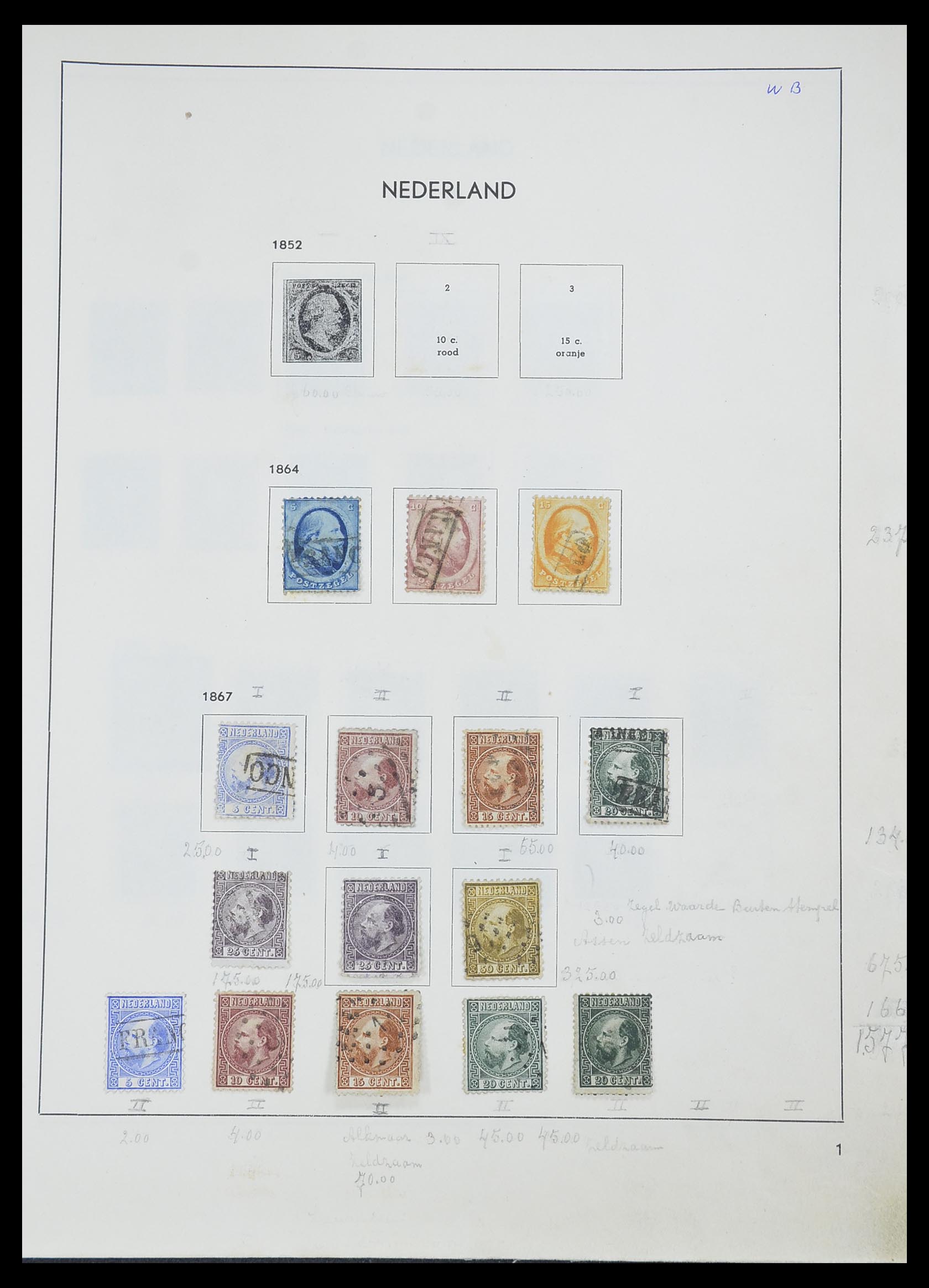33605 002 - Stamp collection 33605 Netherlands 1852-1944.
