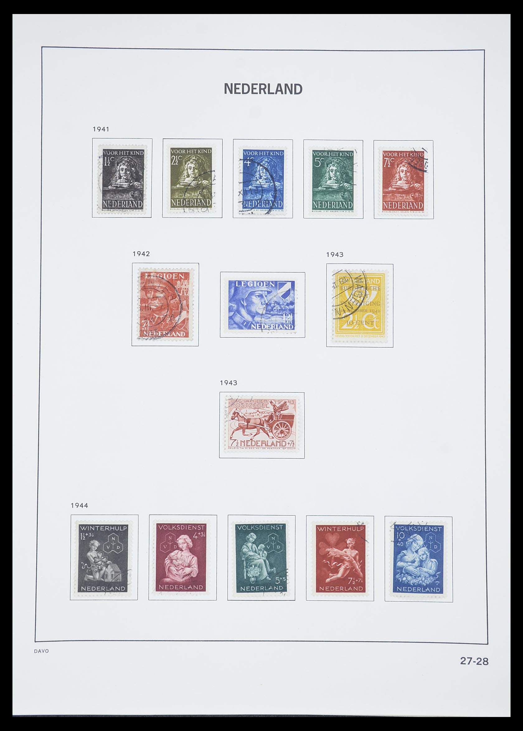 33605 077 - Stamp collection 33605 Netherlands 1852-1944.