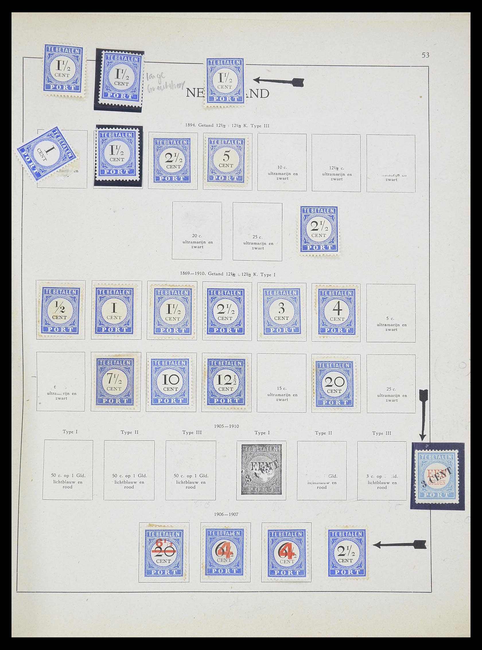 33605 085 - Stamp collection 33605 Netherlands 1852-1944.