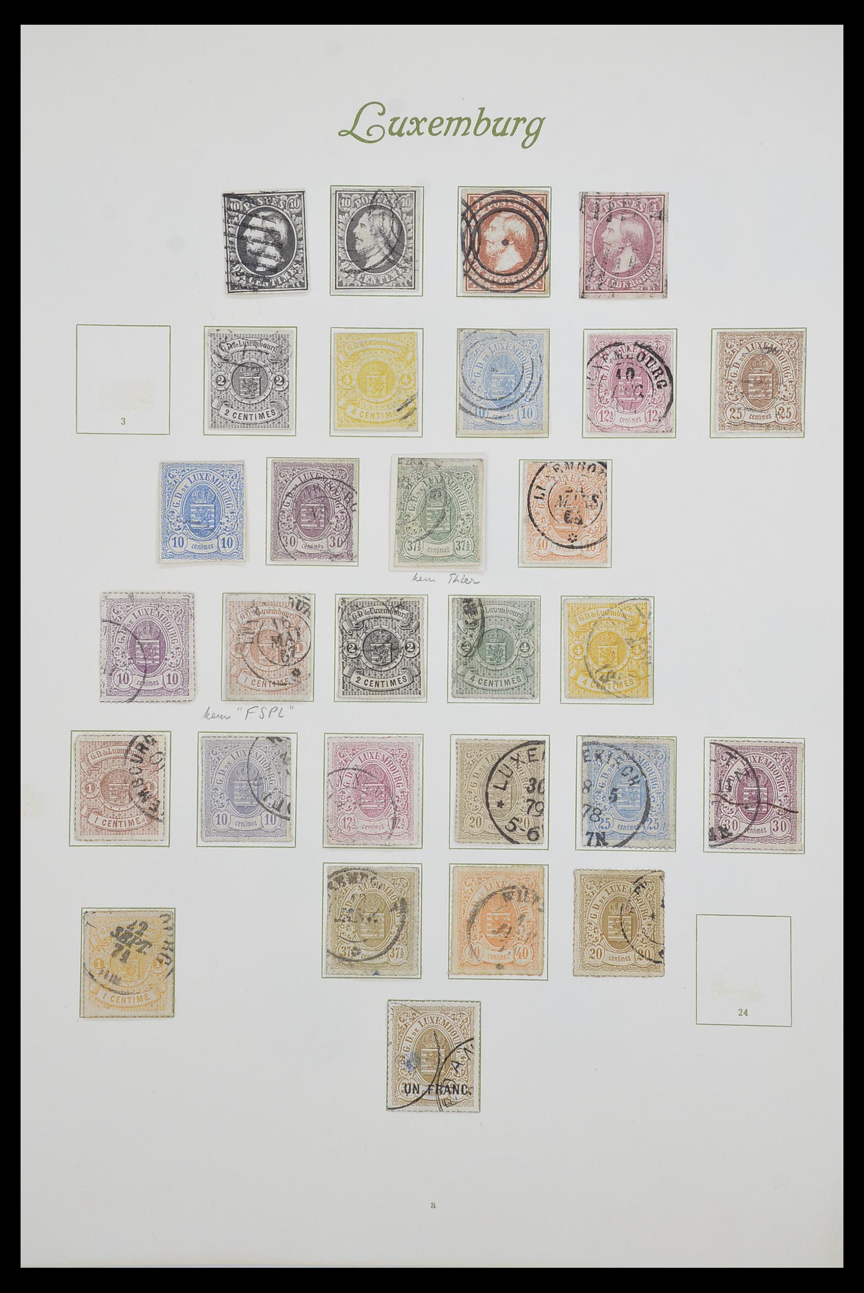 33609 002 - Postzegelverzameling 33609 Luxemburg 1852-1968.