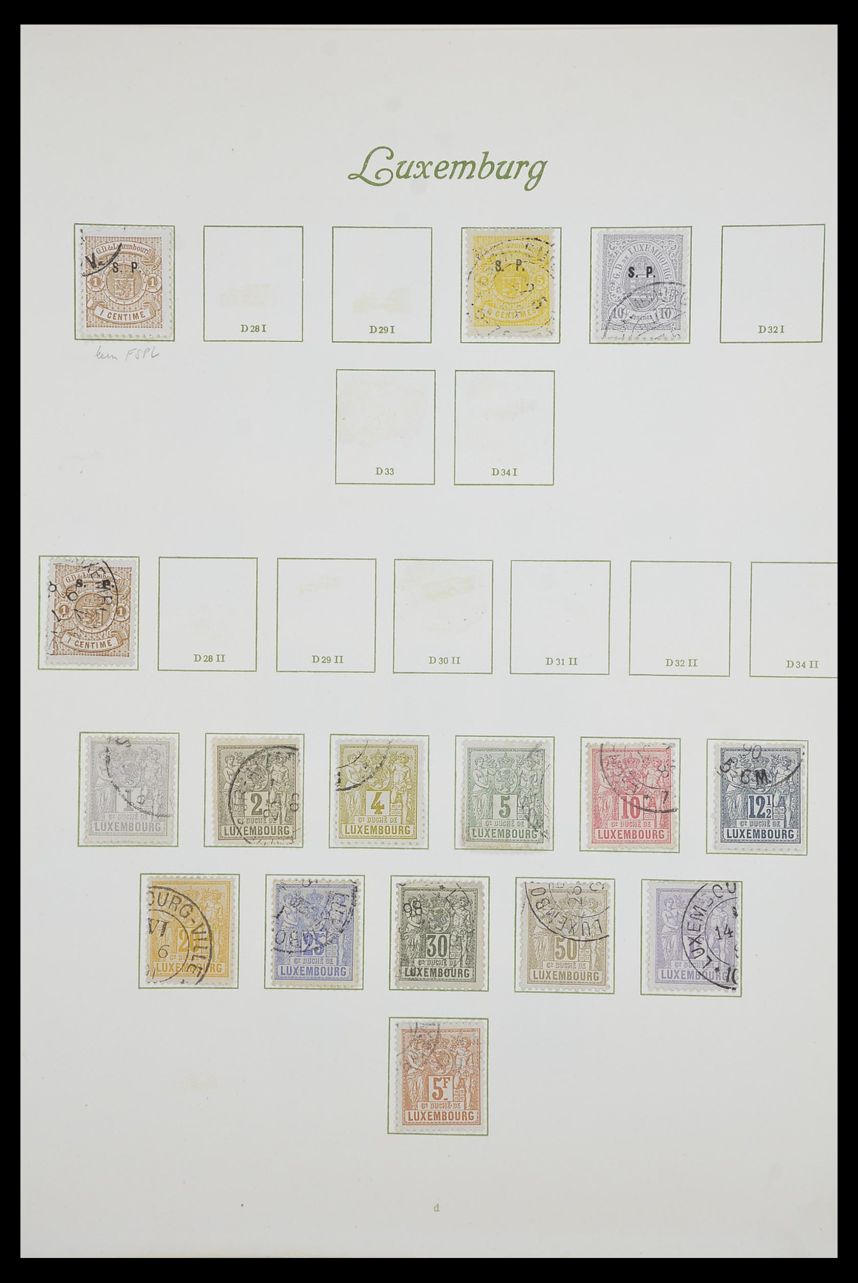 33609 005 - Postzegelverzameling 33609 Luxemburg 1852-1968.