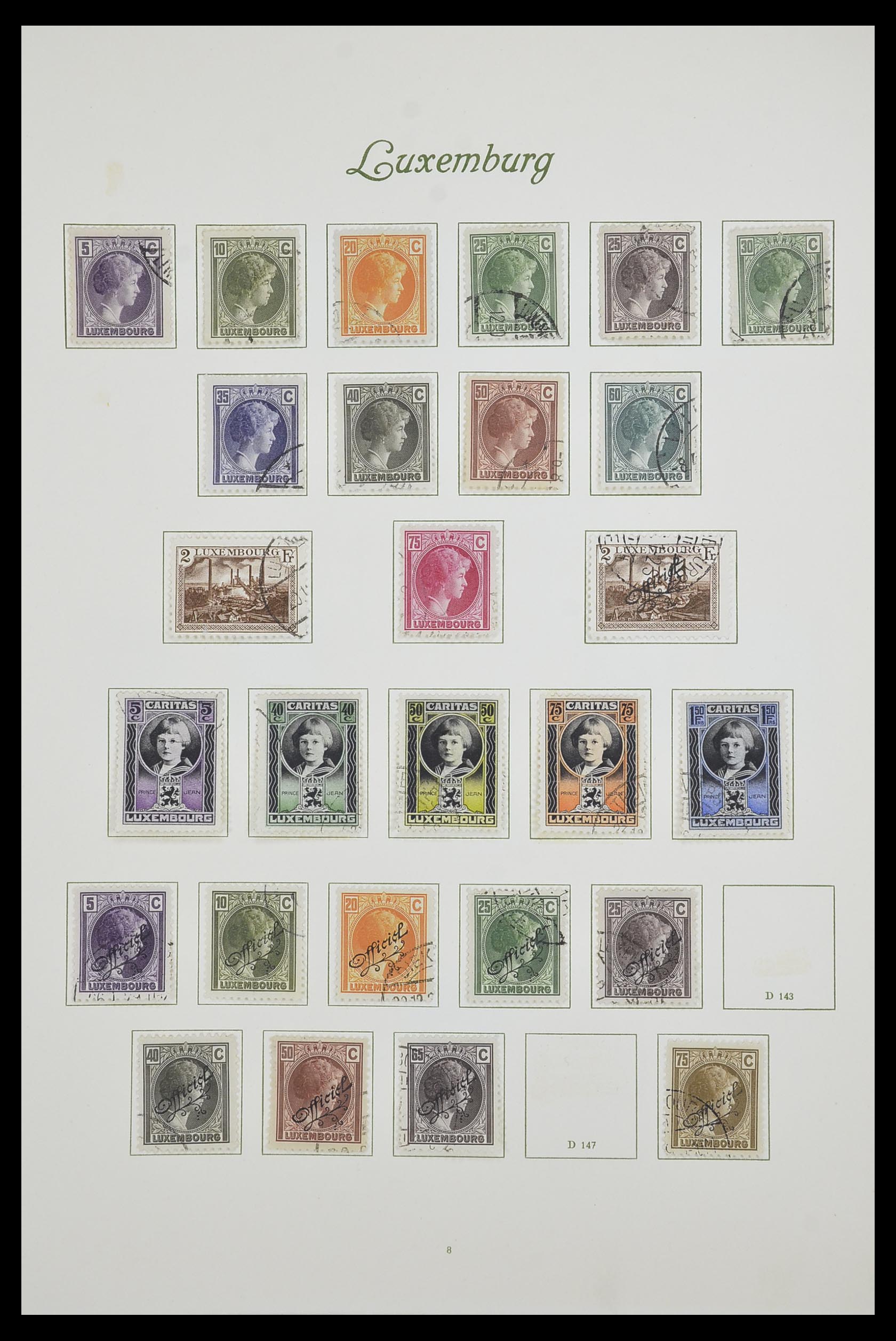 33609 016 - Postzegelverzameling 33609 Luxemburg 1852-1968.