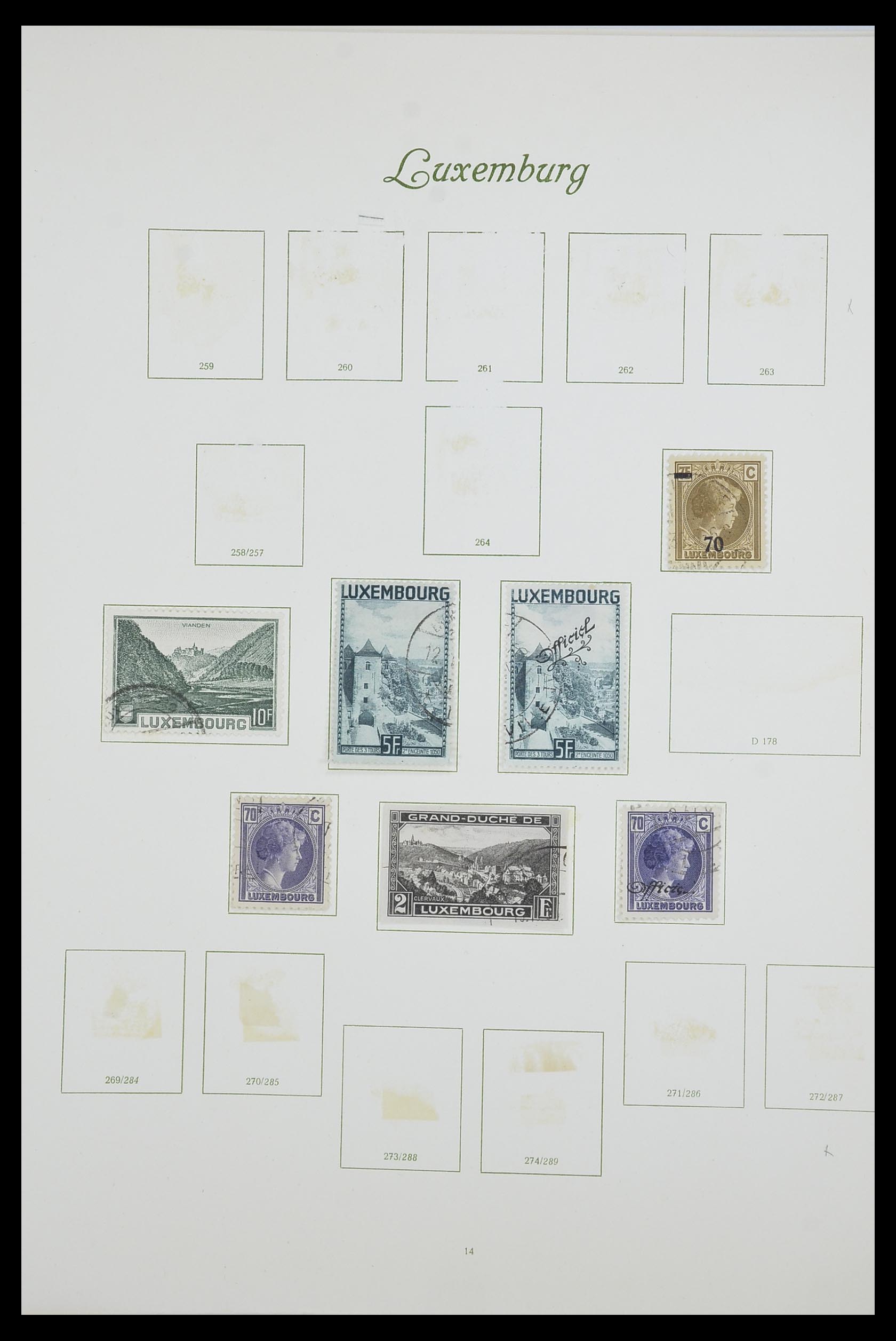 33609 022 - Postzegelverzameling 33609 Luxemburg 1852-1968.