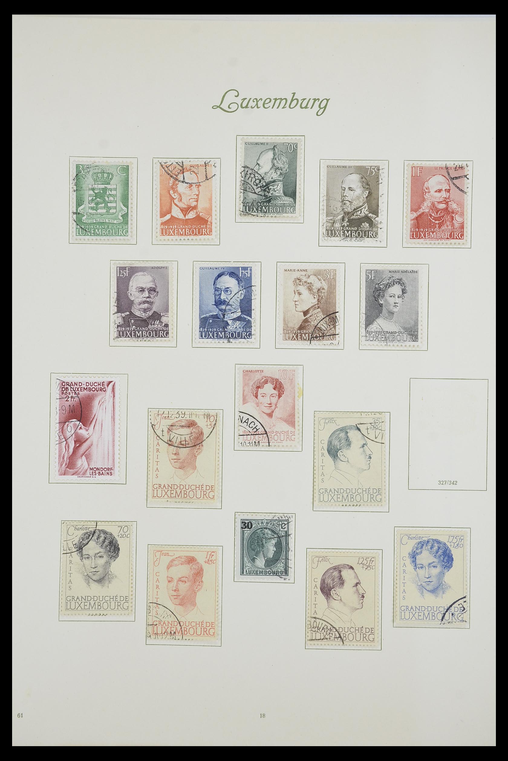 33609 026 - Postzegelverzameling 33609 Luxemburg 1852-1968.