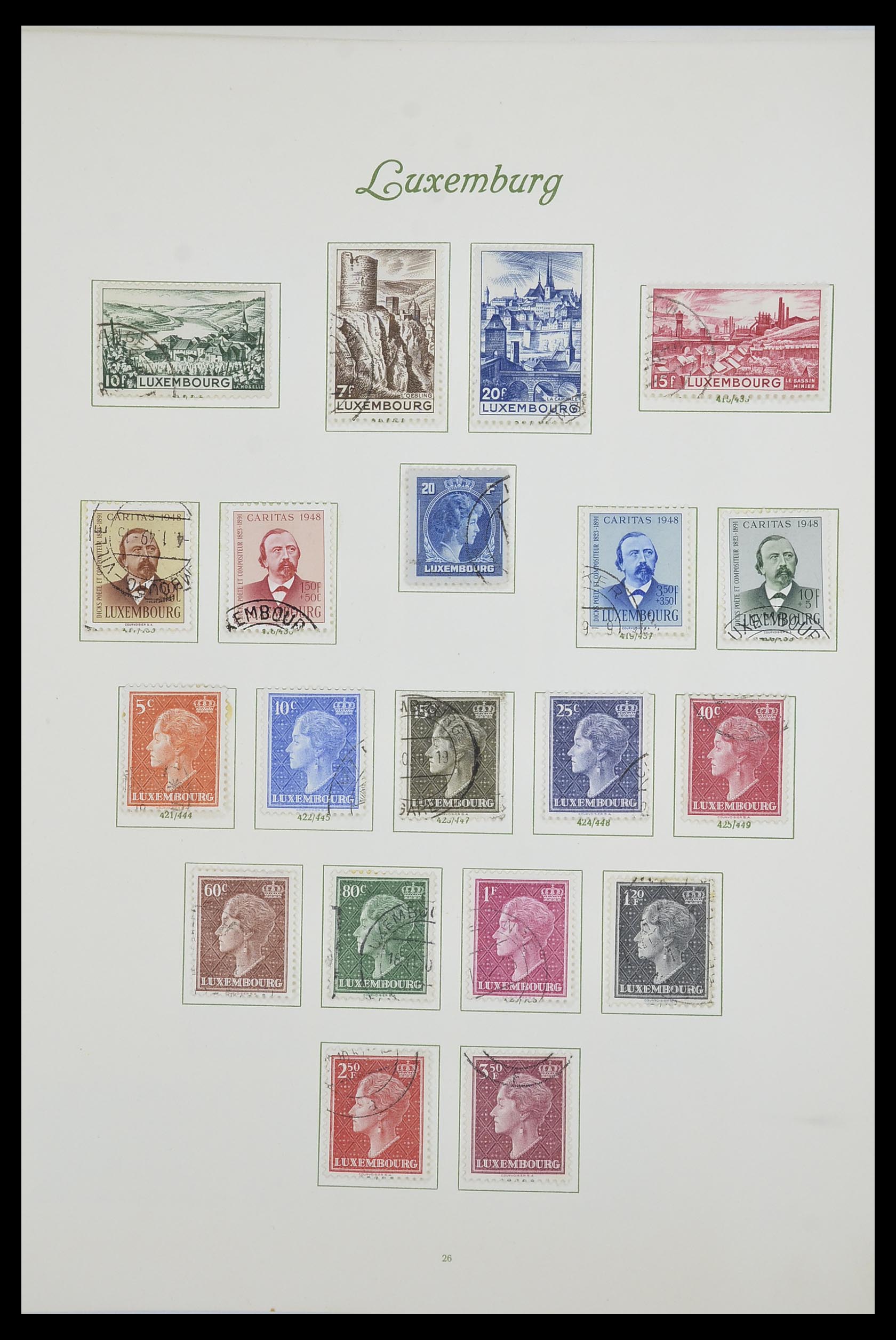 33609 033 - Stamp collection 33609 Luxembourg 1852-1968.